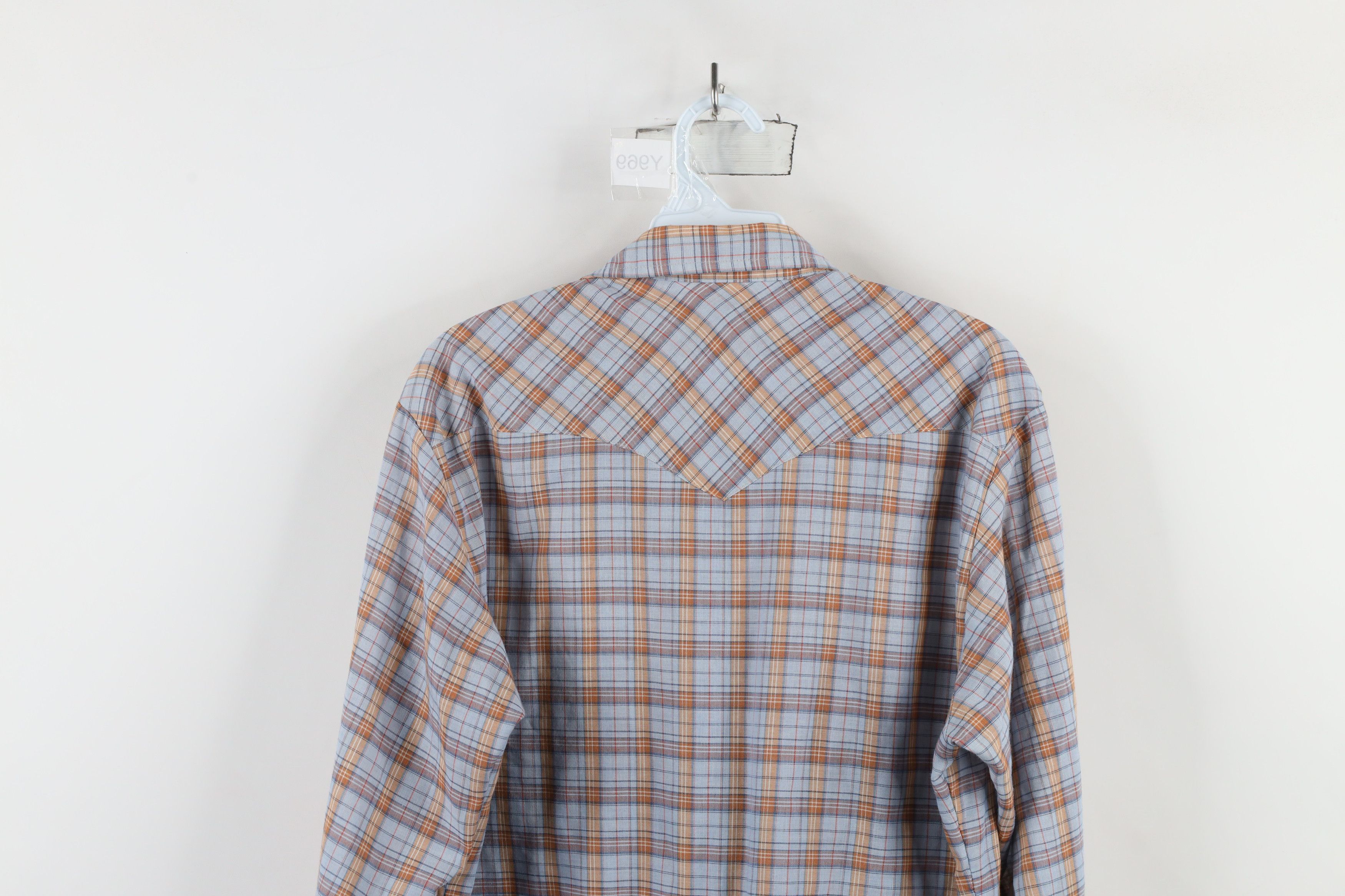 Vintage × Wrangler Vintage 70s Wrangler Rodeo Snap Button Shirt Plaid USA Size US M / EU 48-50 / 2 - 10 Thumbnail