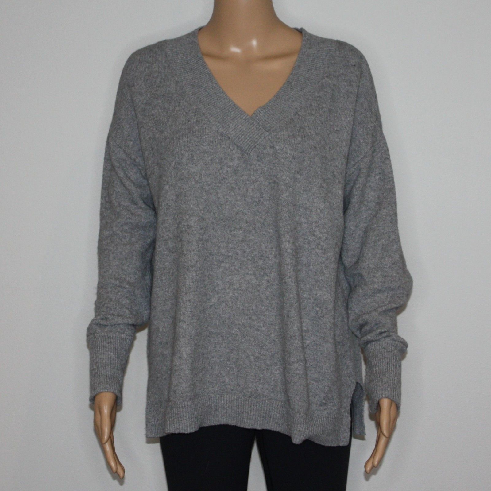 Loft Drop Shoulder V-neck Sweater in Gray Color and size Small Size S / US 4 / IT 40 - 1 Thumbnail