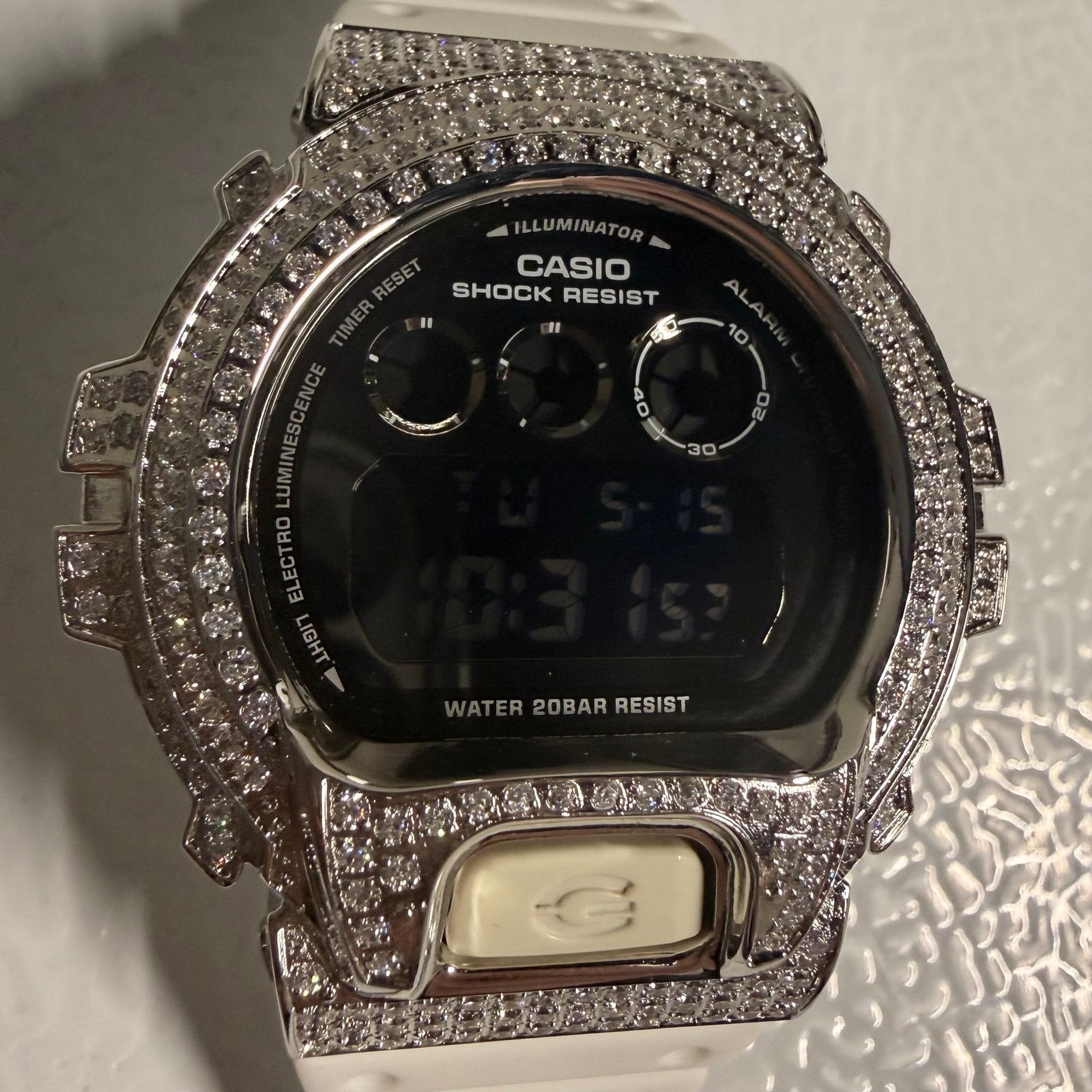 Casio Custom Iced Out Casio G-Shock DW6900NB-7 "Eminem" Size ONE SIZE - 1 Thumbnail