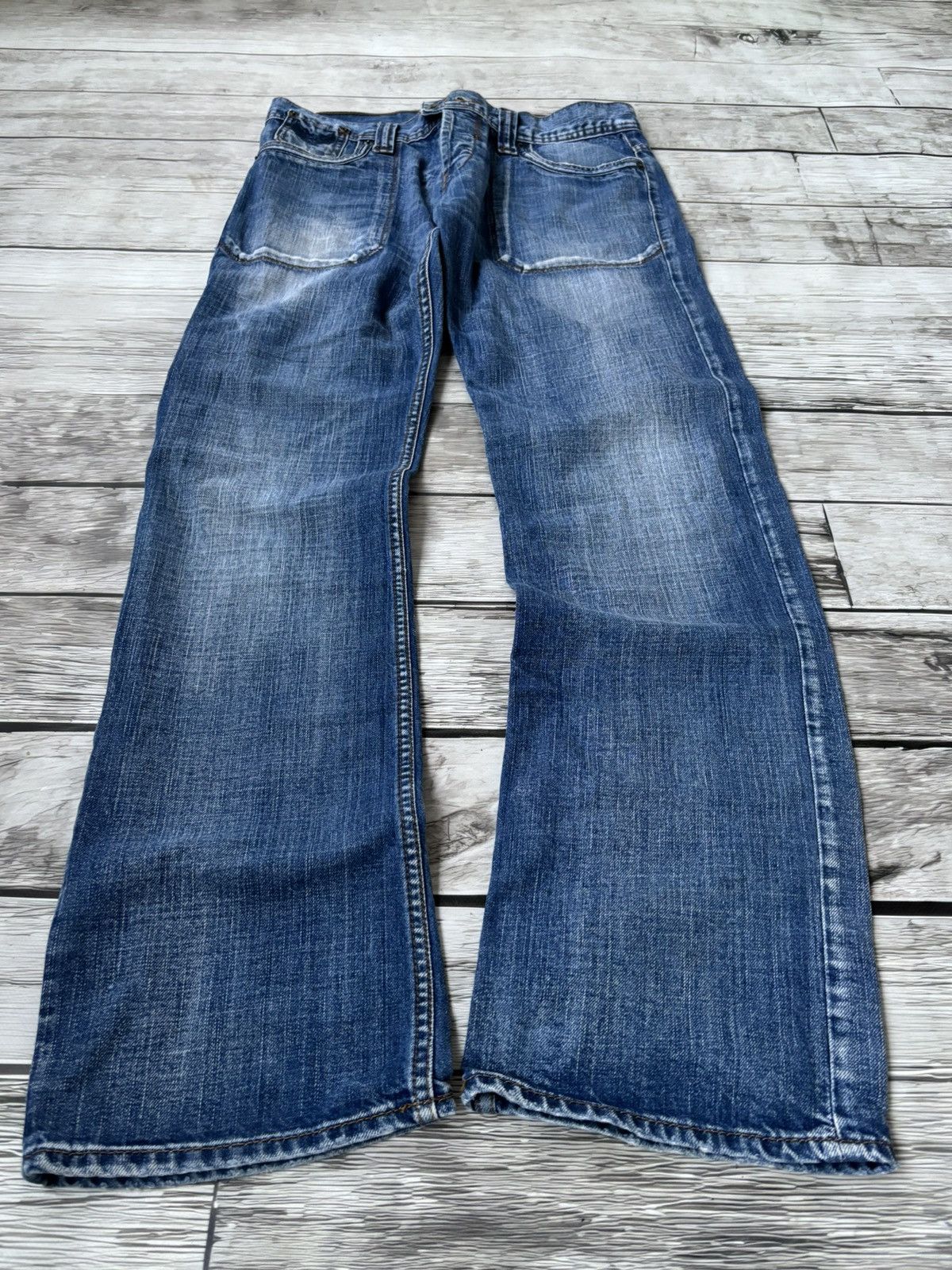 Hysteric Glamour × Japanese Brand Japanese Ed Hardy Style Distressed Big LogoWashed Jeans Size US 32 / EU 48 - 1 Thumbnail