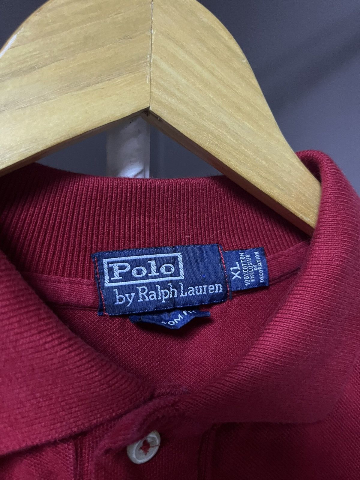 Polo Ralph Lauren Vintage Polo Ralph Lauren Red Big Logo Polo Size US L / EU 52-54 / 3 - 4 Thumbnail