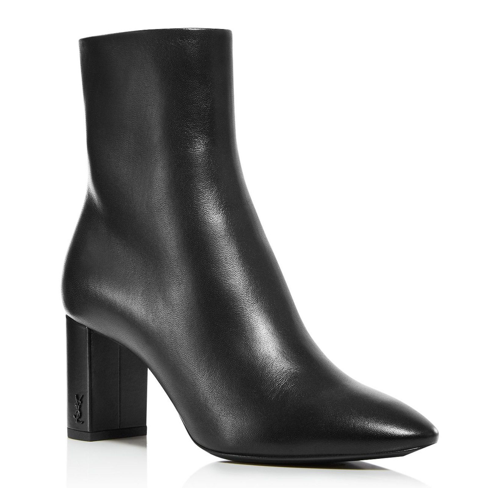 Yves Saint Laurent YSL Yves Saint Laurent Lou 70 Black Leather Pin Block Heel Size US 7 / IT 37 - 3 Thumbnail