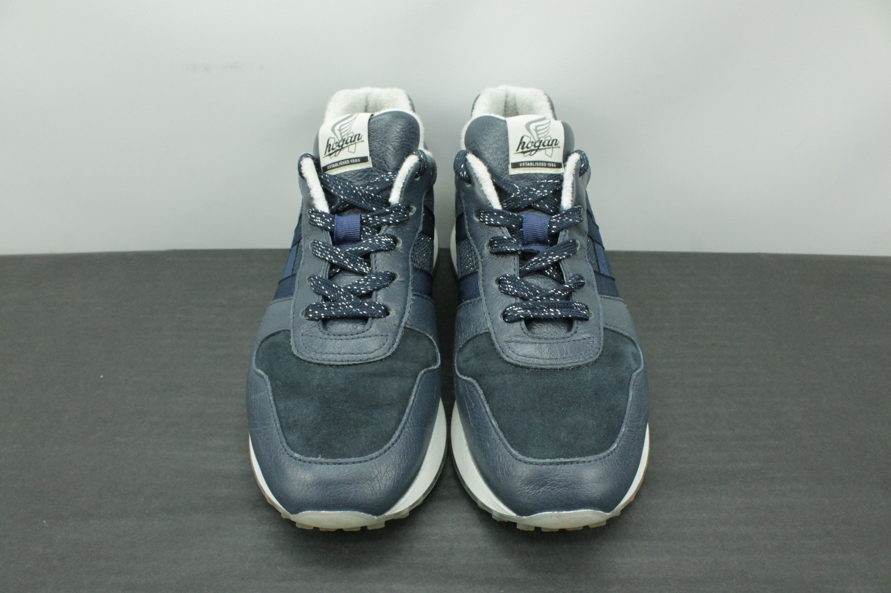 Hogan Hogan H86 Run Navy Leather Training Shoes Women's Size US 10 / IT 40 - 2 Thumbnail