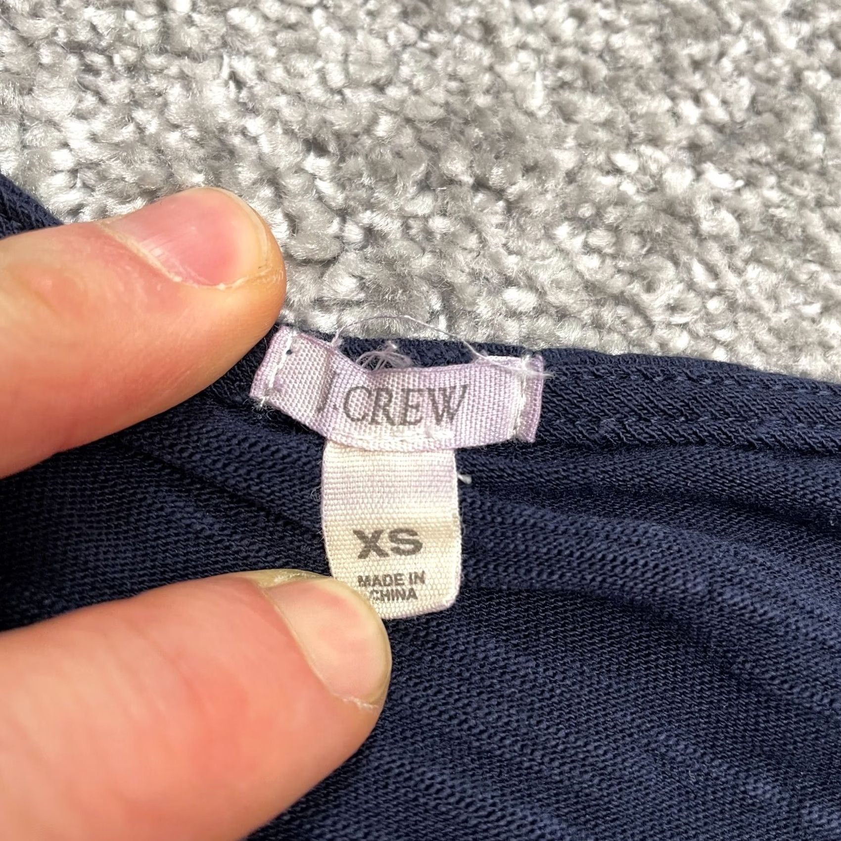 J.Crew VINTAGE: No J.CREW T-Shirt Shirt Womens XS Blue Short Sleeve Mock Neck 100% Cotton Easy Care Stretch All Seasons Casual Womens Size XS / US 0-2 / IT 36-38 - 4 Thumbnail