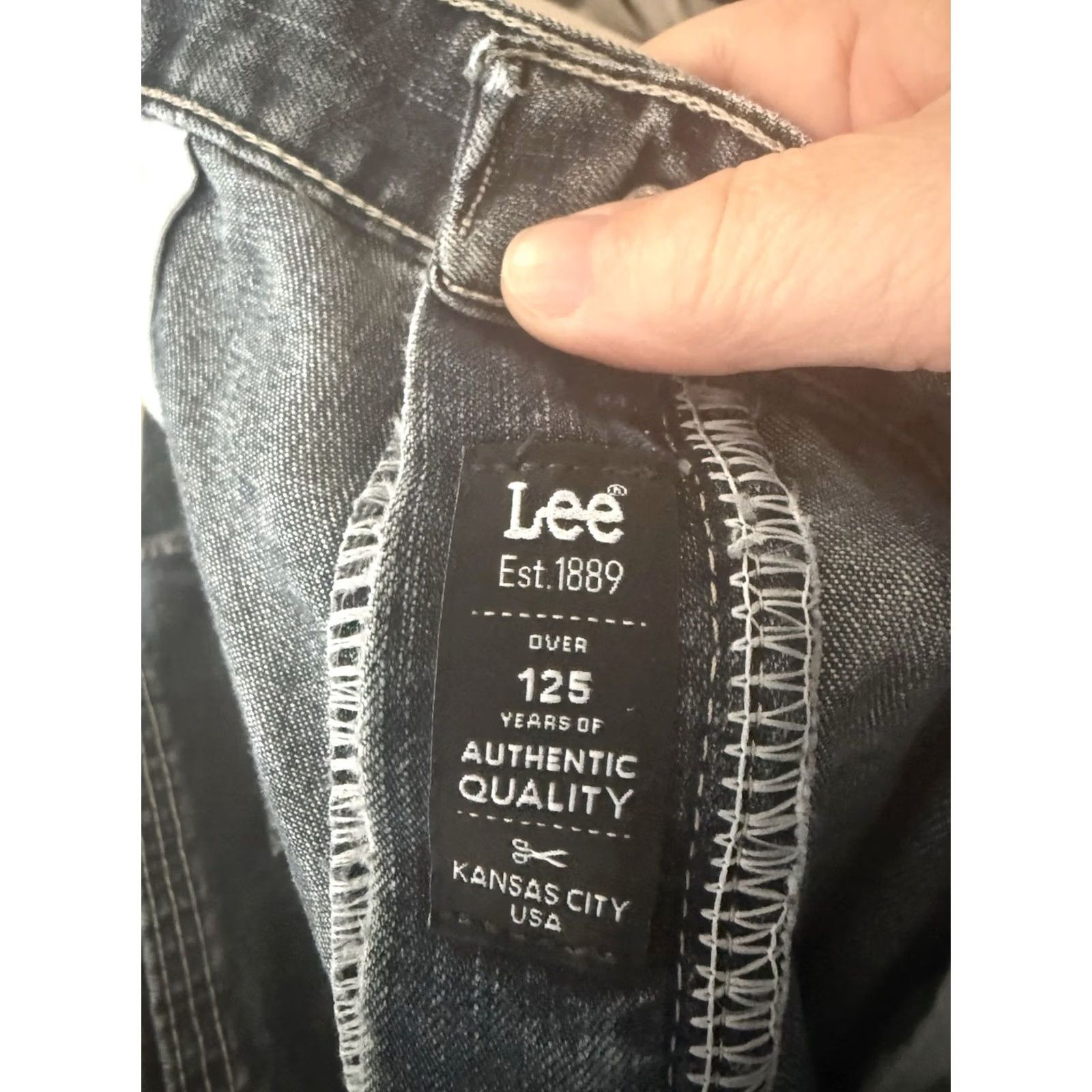 Lee Lee Jeans Regular Fit Straight Leg Carpenter 40x30 Denim Blue Cotton Mens Size US 40 / EU 56 - 8 Thumbnail