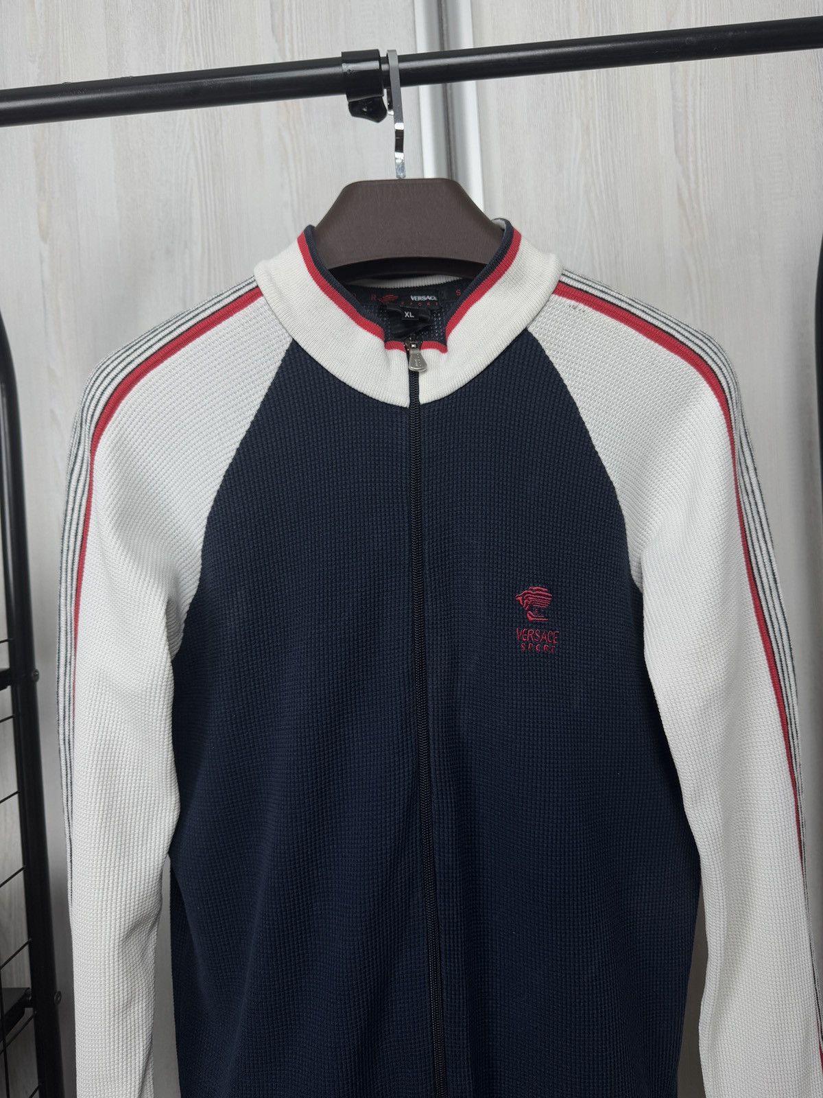 Versace Versace Sport vintage distressed faded full zip sweater Size US XL / EU 56 / 4 - 3 Thumbnail