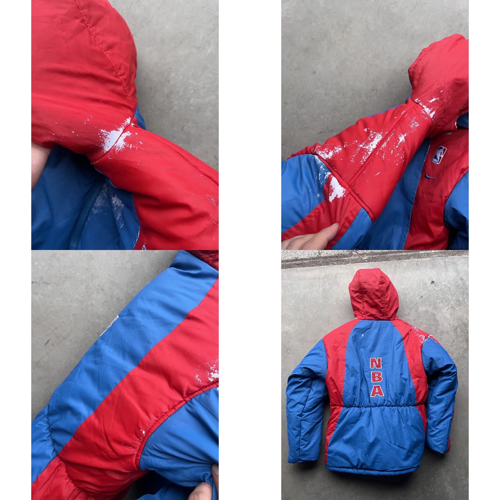 Nike VINTAGE Nike NBA Puffer Jacket Reversible Mens Large Nylon Blue Size US L / EU 52-54 / 3 - 9 Thumbnail