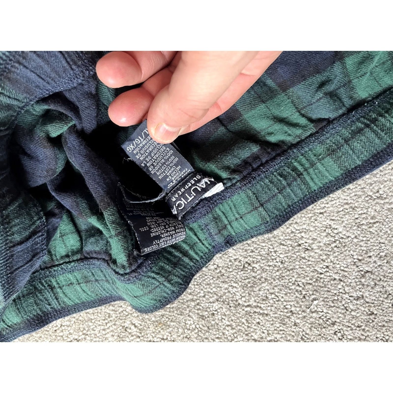 Nautica Nautica Sweatpants Mens XL Plaid Check Blue Green Lounge Super Soft Pants Size US 36 / EU 52 - 5 Thumbnail