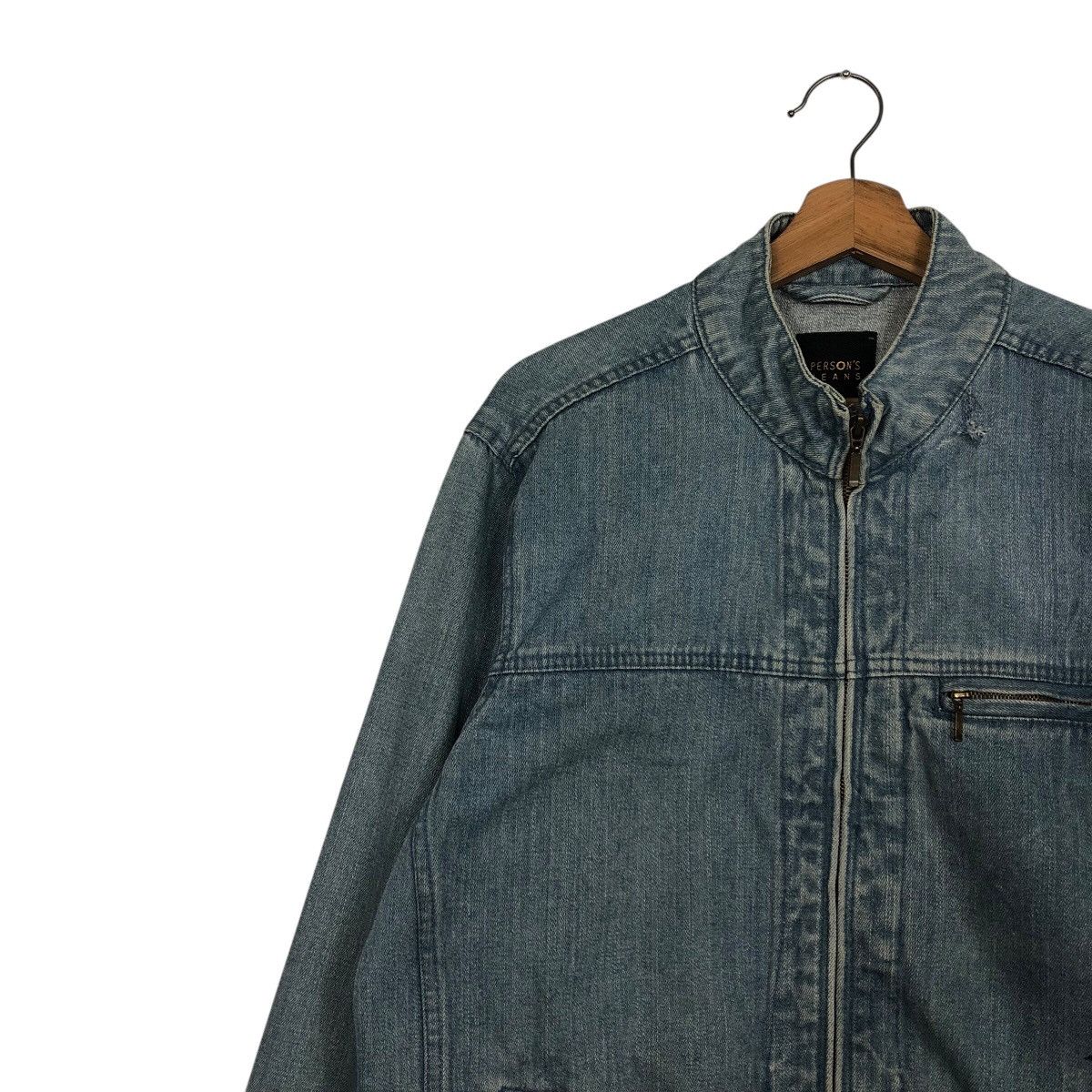 Japanese Brand 📌Vintage Biker Denim Jacket Person's Jeans Issey Miyake Size US L / EU 52-54 / 3 - 8 Thumbnail