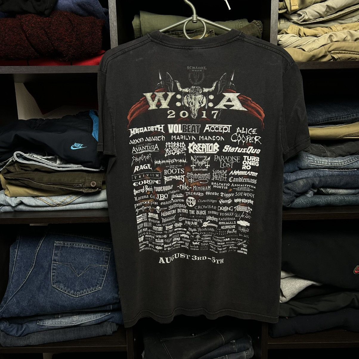 Vintage Vintage Wacken 2017 Big Graphic Logo All Rock band tee sizeS Size US S / EU 44-46 / 1 - 7 Thumbnail