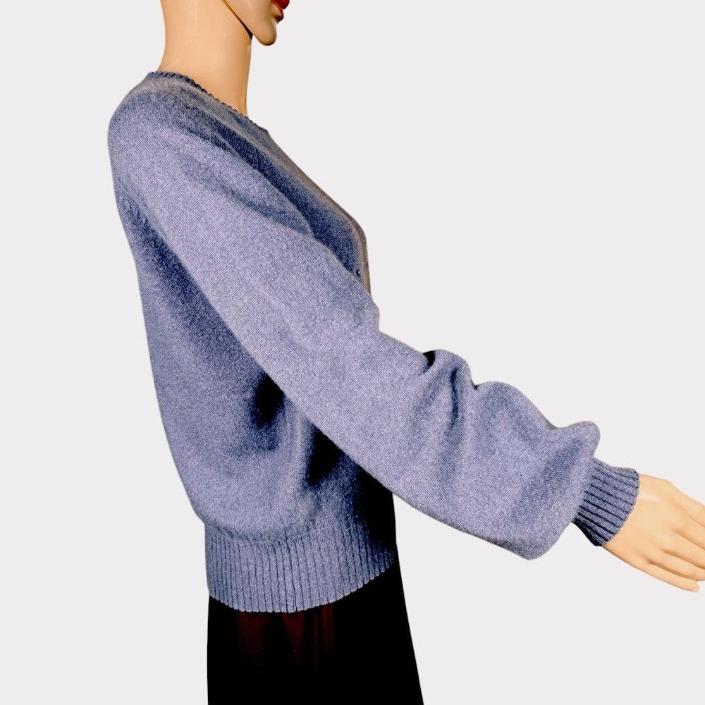 27 Miles 27 Miles Cashmere Puff Sleeve Star Front Grey Blue Sweater Size M / US 6-8 / IT 42-44 - 3 Thumbnail