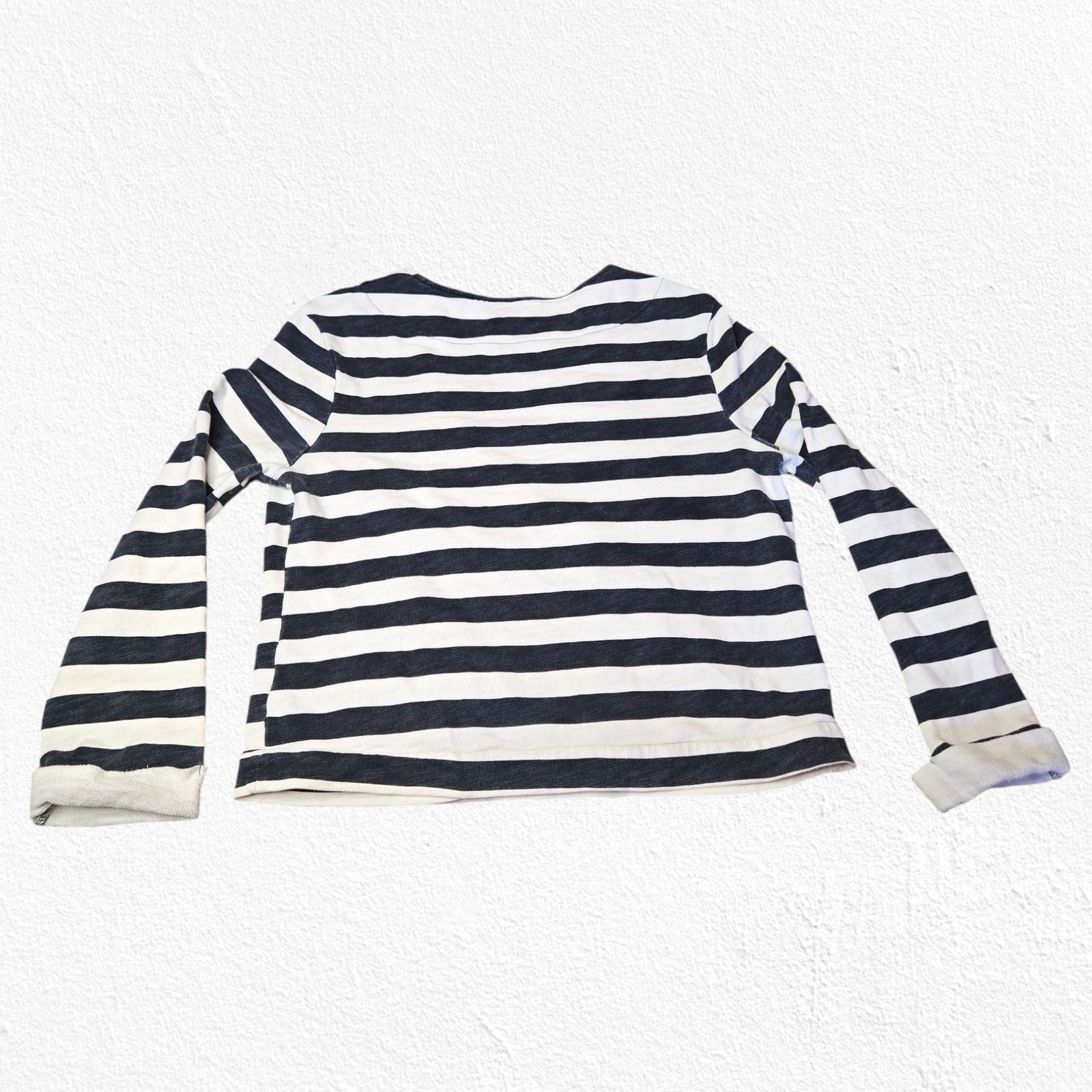 Bdg BDG Navy White Striped Wrap Cropped Sweater Size Medium Size M / US 6-8 / IT 42-44 - 10 Thumbnail