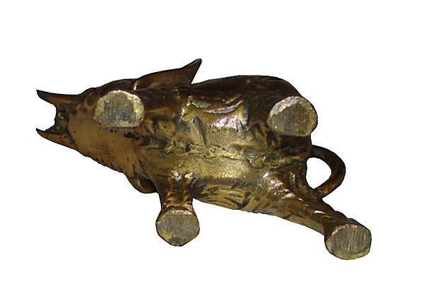 Designer Lucky Brass Elephant Statue Size ONE SIZE - 5 Thumbnail