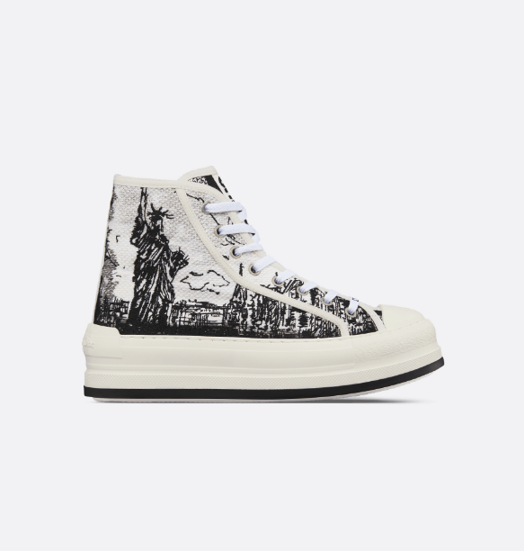 Dior o1w1db10625 High-Top Platform Sneakers in White/Black Size US 12 / IT 42 - 1 Thumbnail