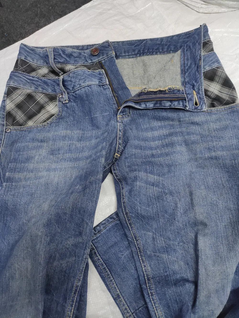 Japanese Brand Japanese brand double waist jeans Size US 33 - 6 Thumbnail