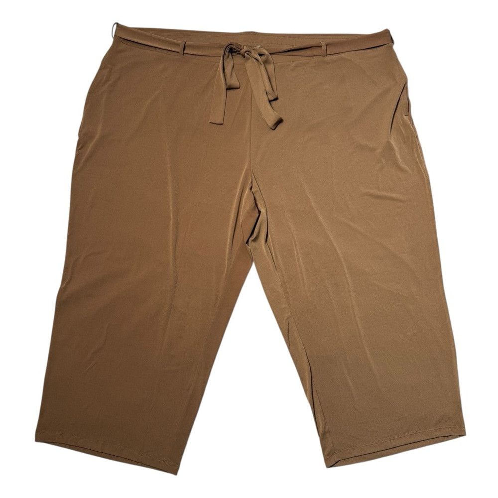 Other New Susan Graver Liquid Knit Crop Light Brown Pants With Re Size 42" / US 20 - 2 Thumbnail