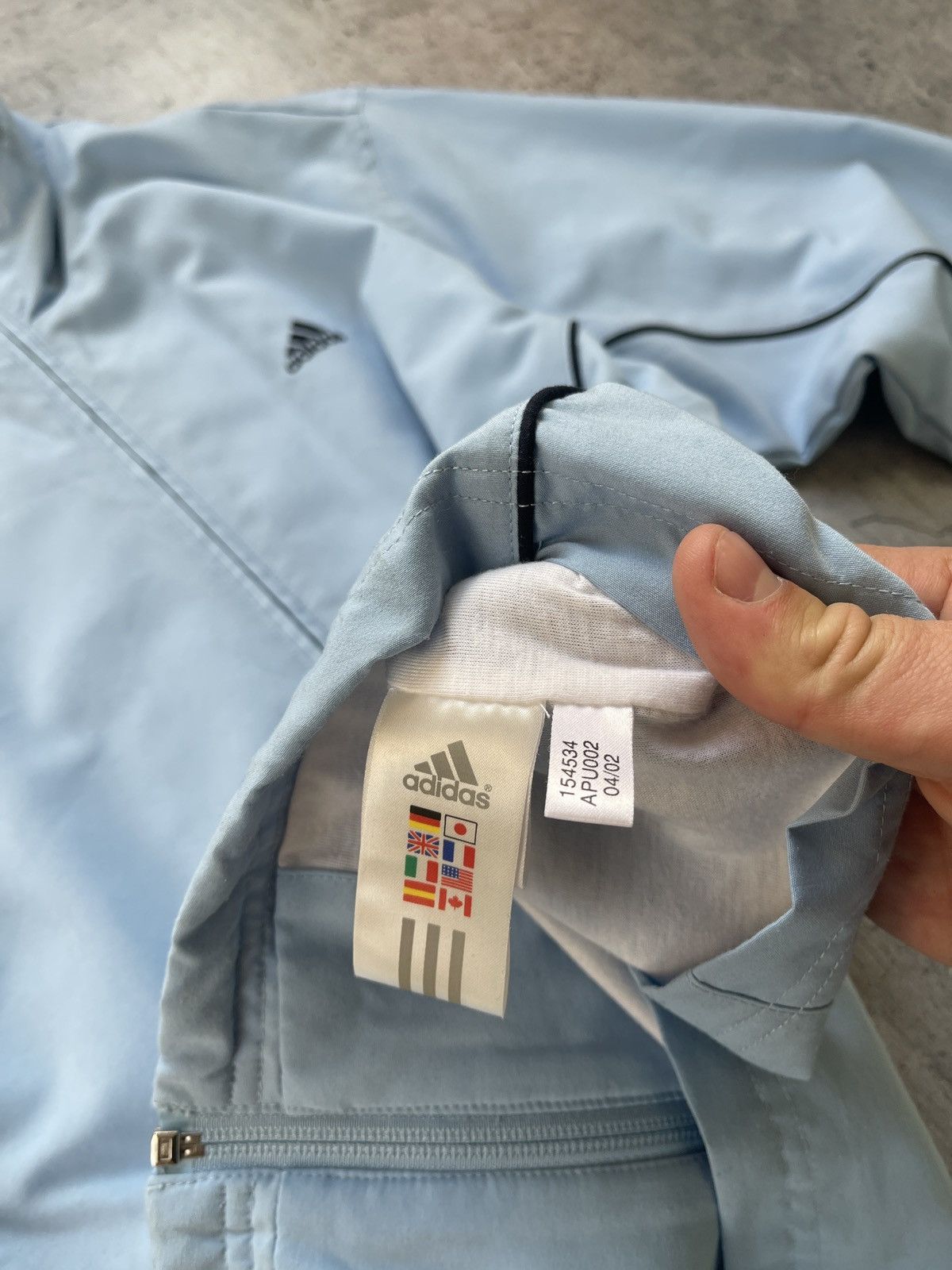 Adidas × Vintage Adidas Vintage windbreaker baby blue Size US S / EU 44-46 / 1 - 8 Thumbnail