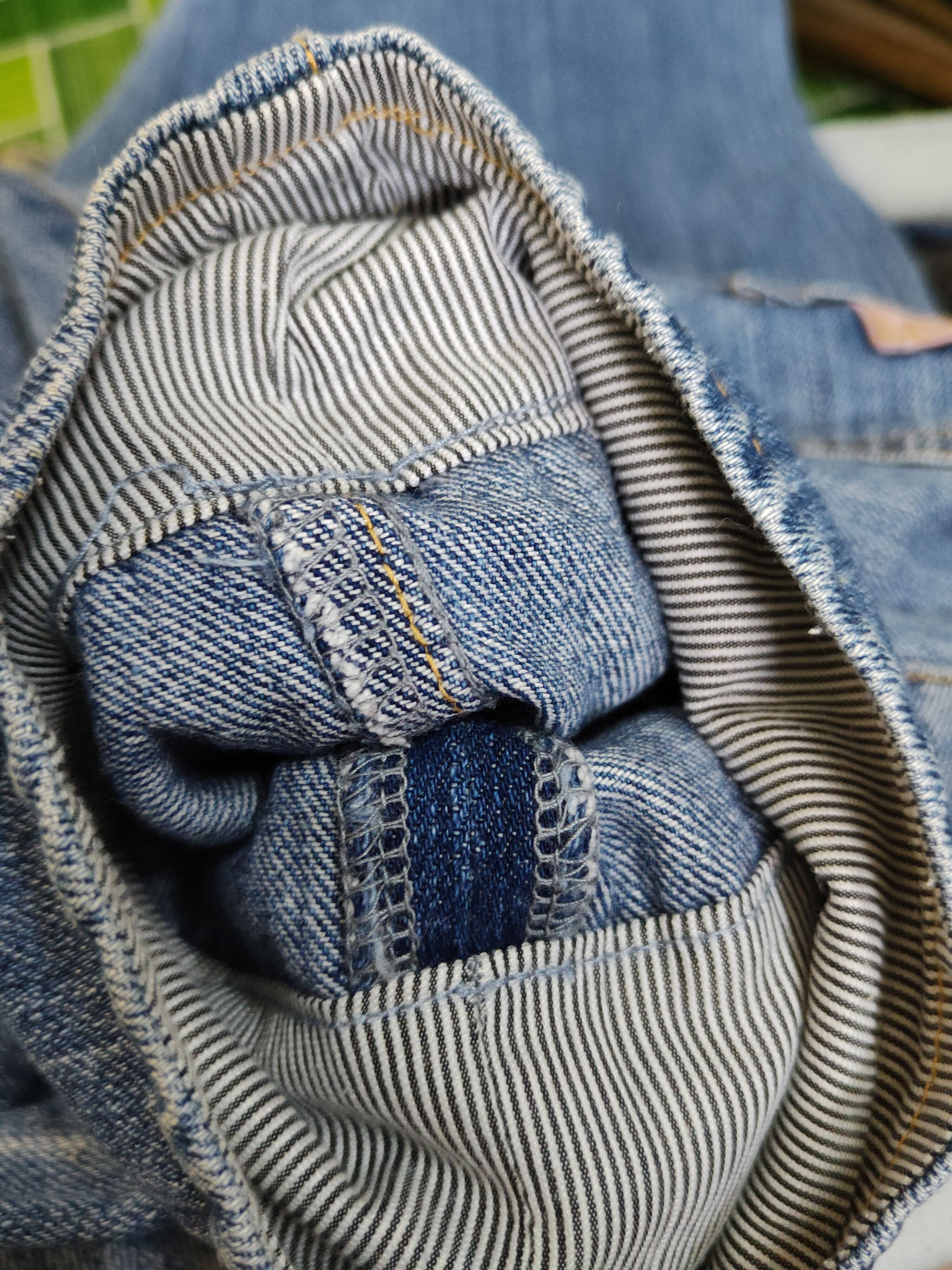 Japanese Brand × Vintage Pinc Ponc Blue Distressed Ripped Patch Jeans #1309 Size 33" - 12 Thumbnail