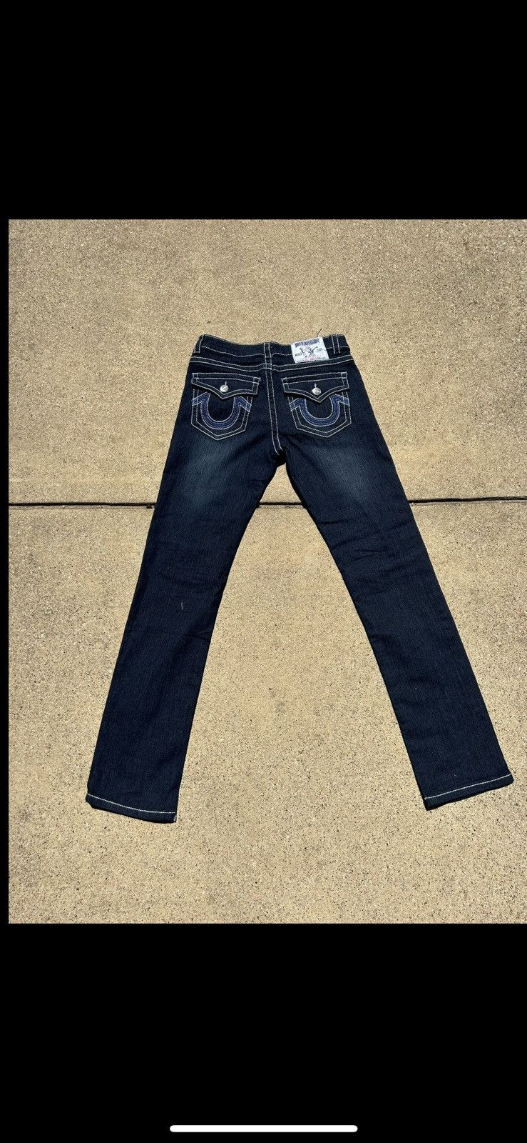 True Religion × Vintage True Religion White Stitch Jeans Size 29" - 3 Thumbnail