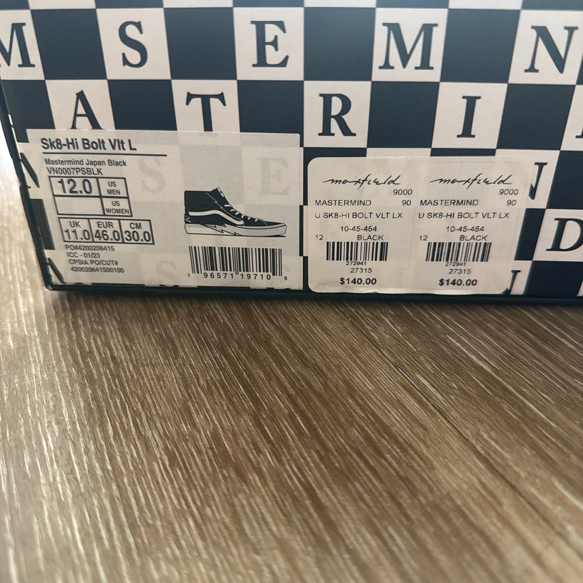 Mastermind Japan × Vans Vans x Mastermind Sk8 Hi Bolt Size US 12 / EU 45 - 6 Thumbnail