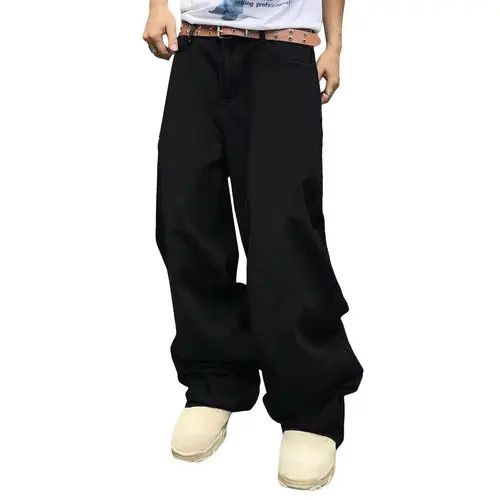 VIBE Solid Color Simple Style Baggy Jeans Daily Size US 30 / EU 46 - 5 Thumbnail