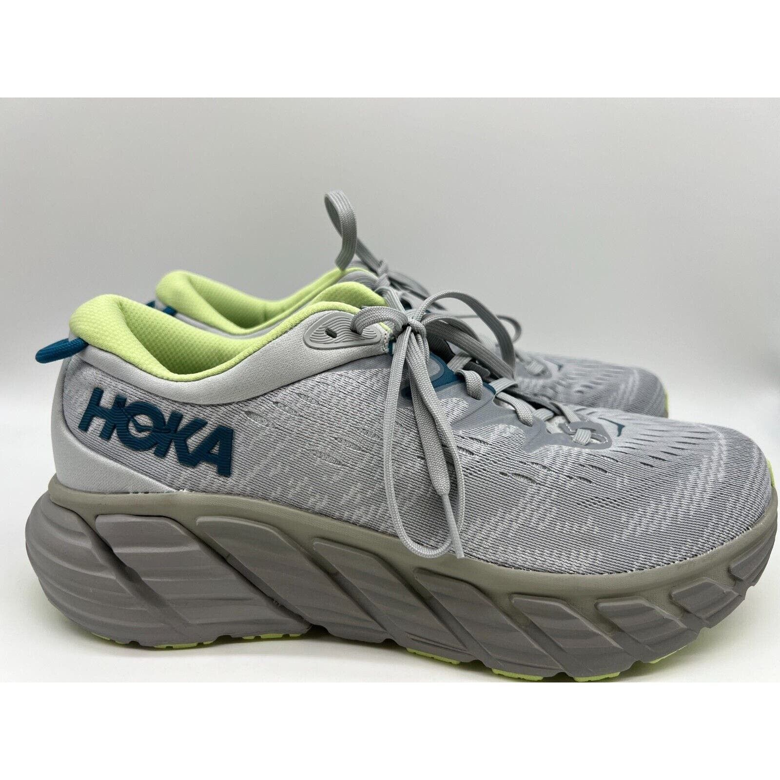 image of Hoka One One Mens Gaviota 4 Running Shoes Grey Size 9.5D