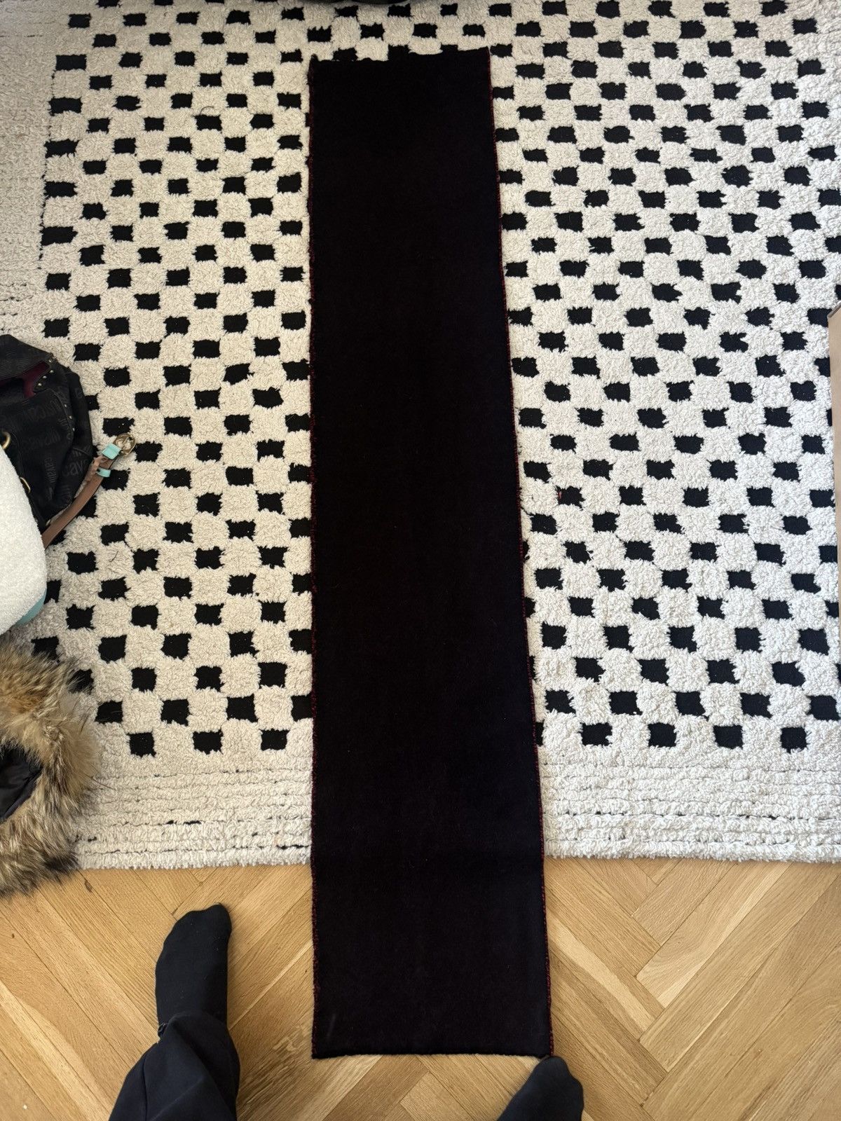 Givenchy Givenchy Big Logo Wool Knit Scarf Designer Luxury Black Rare Size ONE SIZE - 3 Thumbnail