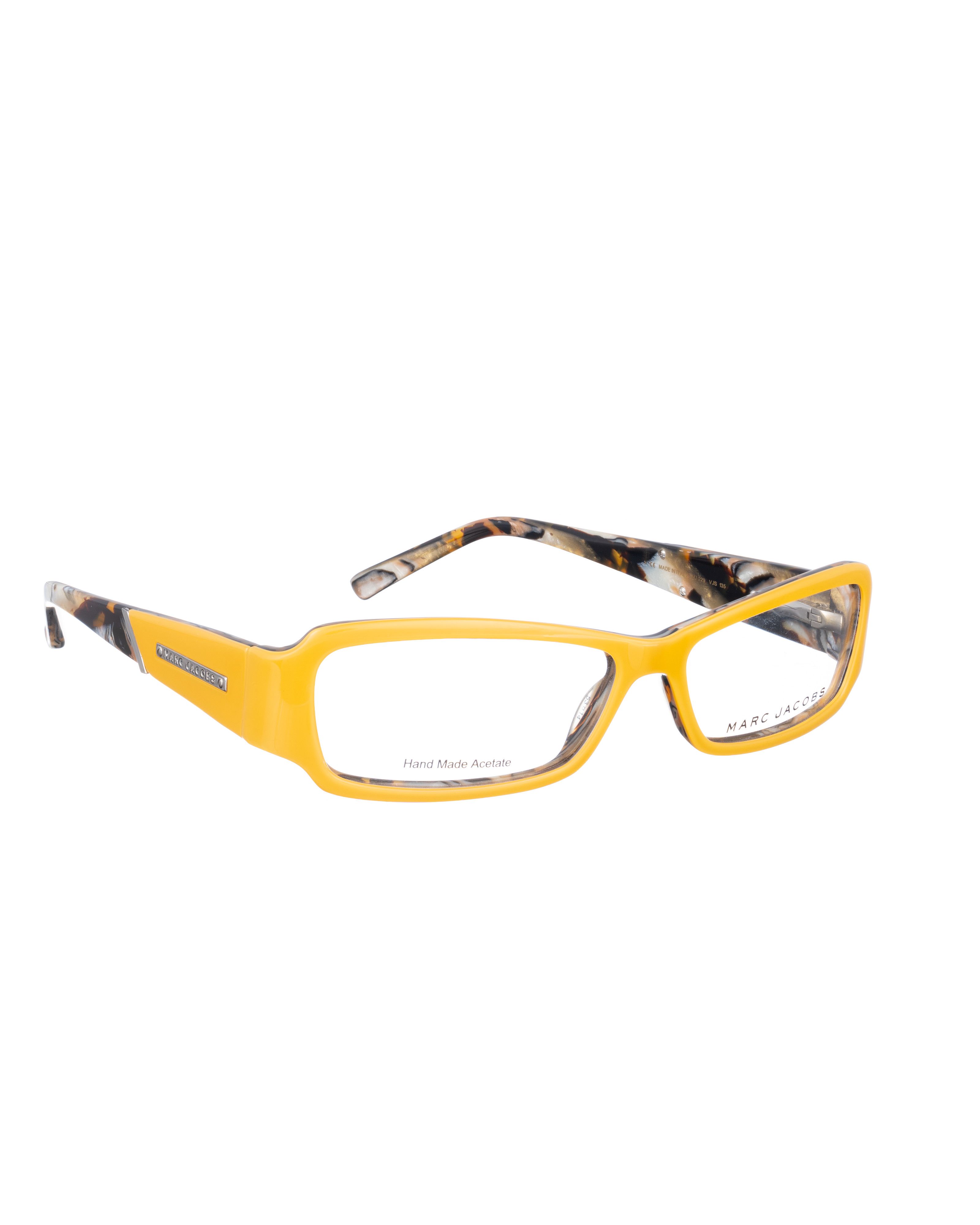 Marc Jacobs 00s Yellow and Abstract Pattern Glasses