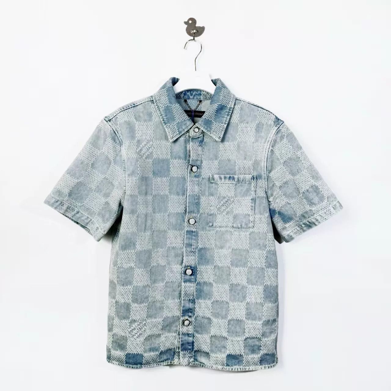 Louis Vuitton Louis Vuitton Damier Denim Short Sleeve Shirt Size L Size US L / EU 52-54 / 3 - 1 Thumbnail