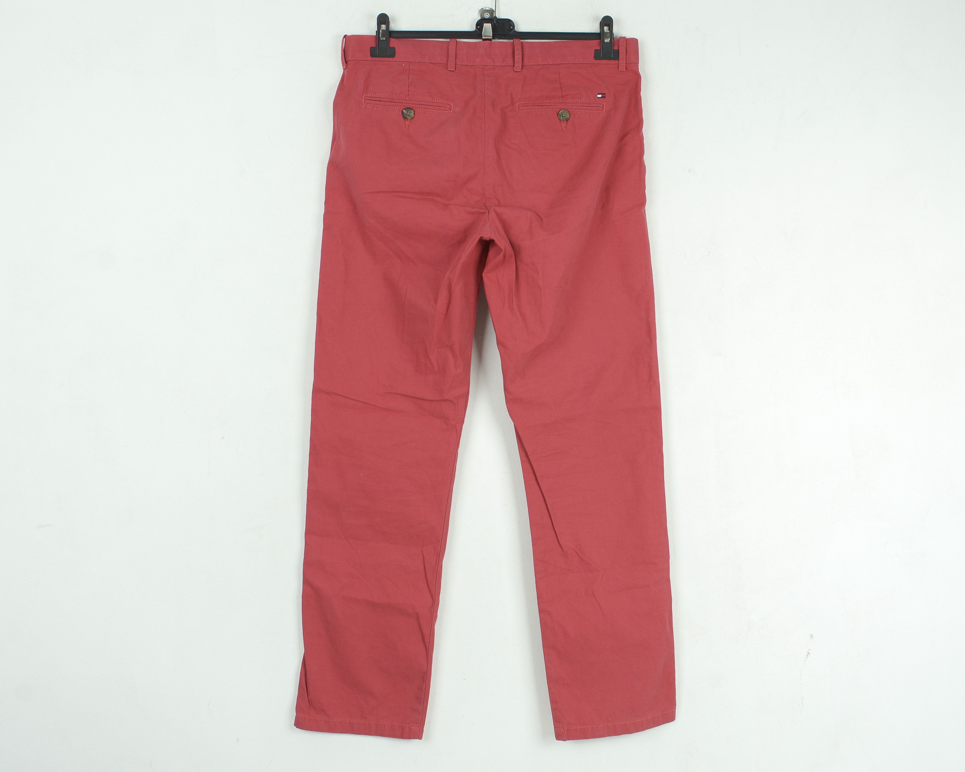 Tommy Hilfiger Coupe Sur Mesure W32 L32 Pants Straight Trousers Chino Red Size US 32 / EU 48 - 5 Thumbnail