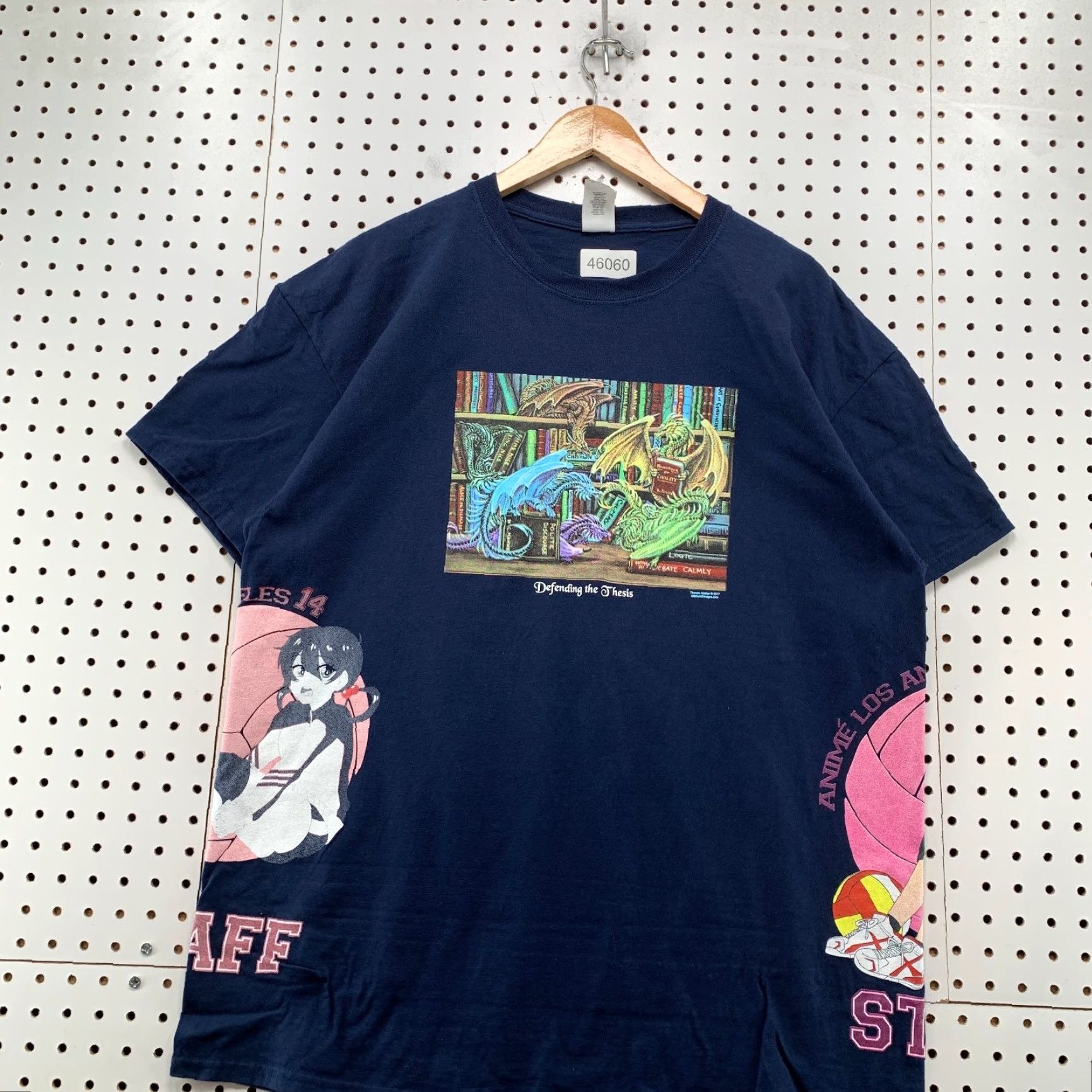 Gildan Chibi Anime Test Print Shirt Mens XL Blue Ruka Sarashina Staff Print (Gildan, Cotton, Short Sleeve, Crew Neck) Size US XL / EU 56 / 4 - 3 Thumbnail