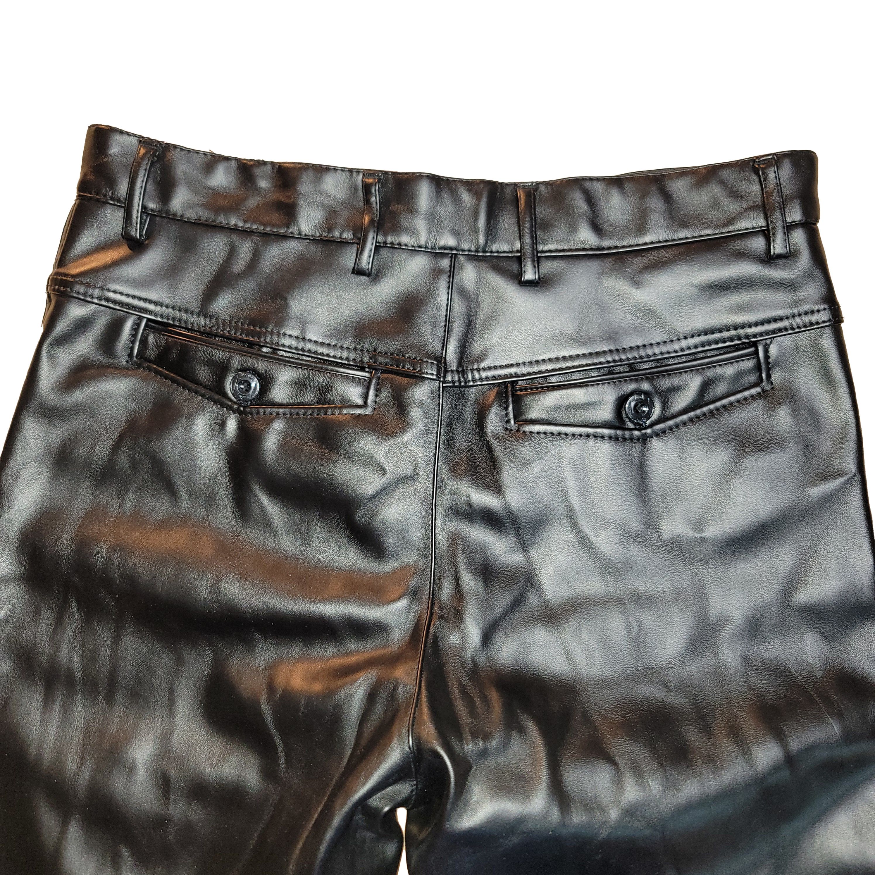 Designer Pleather Pants (Like New) Size US 31 - 2 Thumbnail