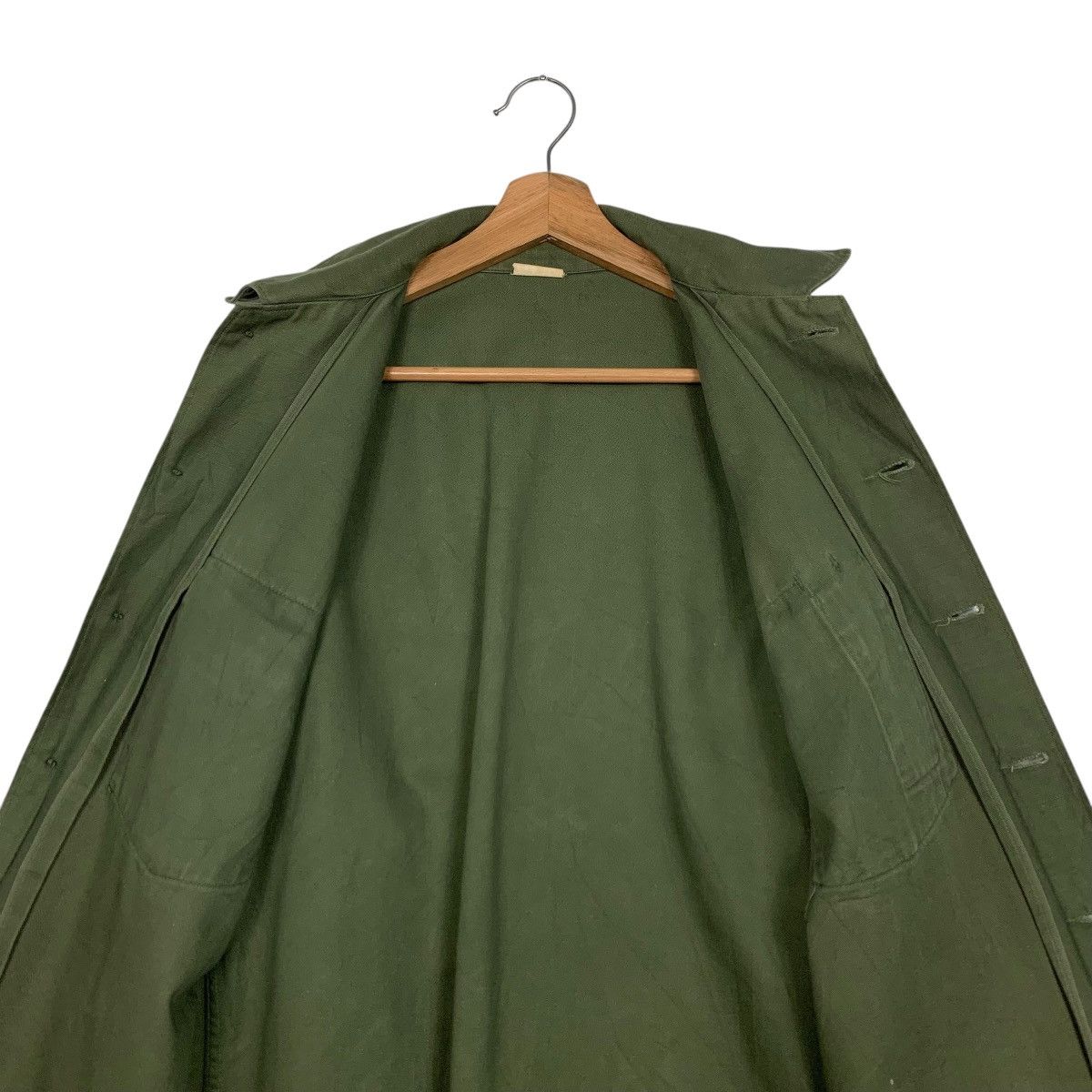 Vintage 1960s US ARMY OG-107 Cotton Sateen Utility Shirt #2760-C124 Size US L / EU 52-54 / 3 - 11 Thumbnail