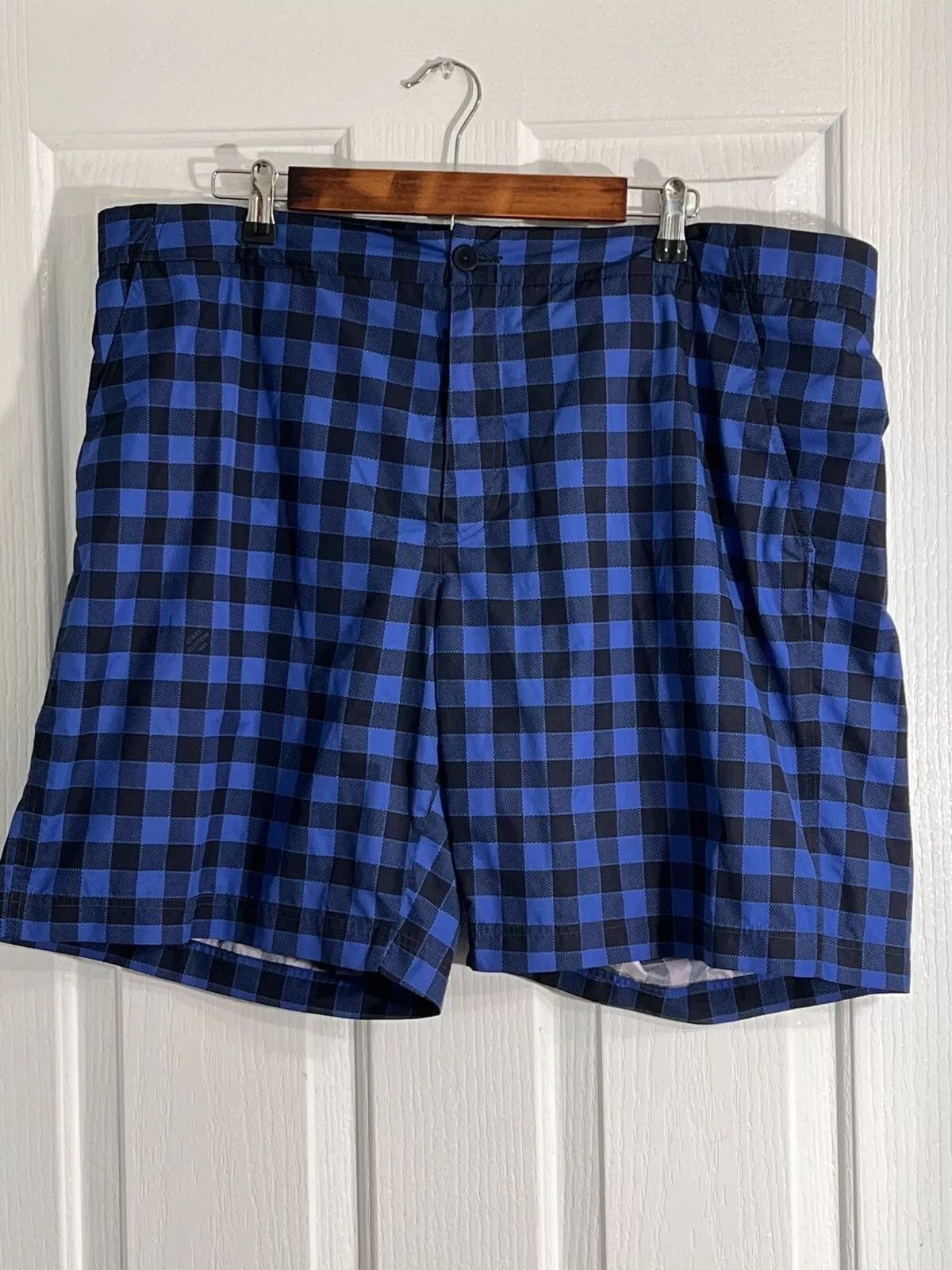 Louis Vuitton LOUIS VUITTON Damier Ebene Board Short Swim Trunks Blue XXL Size US 38 / EU 54 - 1 Thumbnail