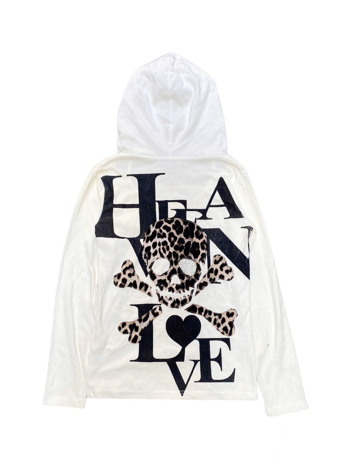 Pre-owned If Six Was Nine X Kmrii Kartica Blue Skull Leopard Hoodie In White