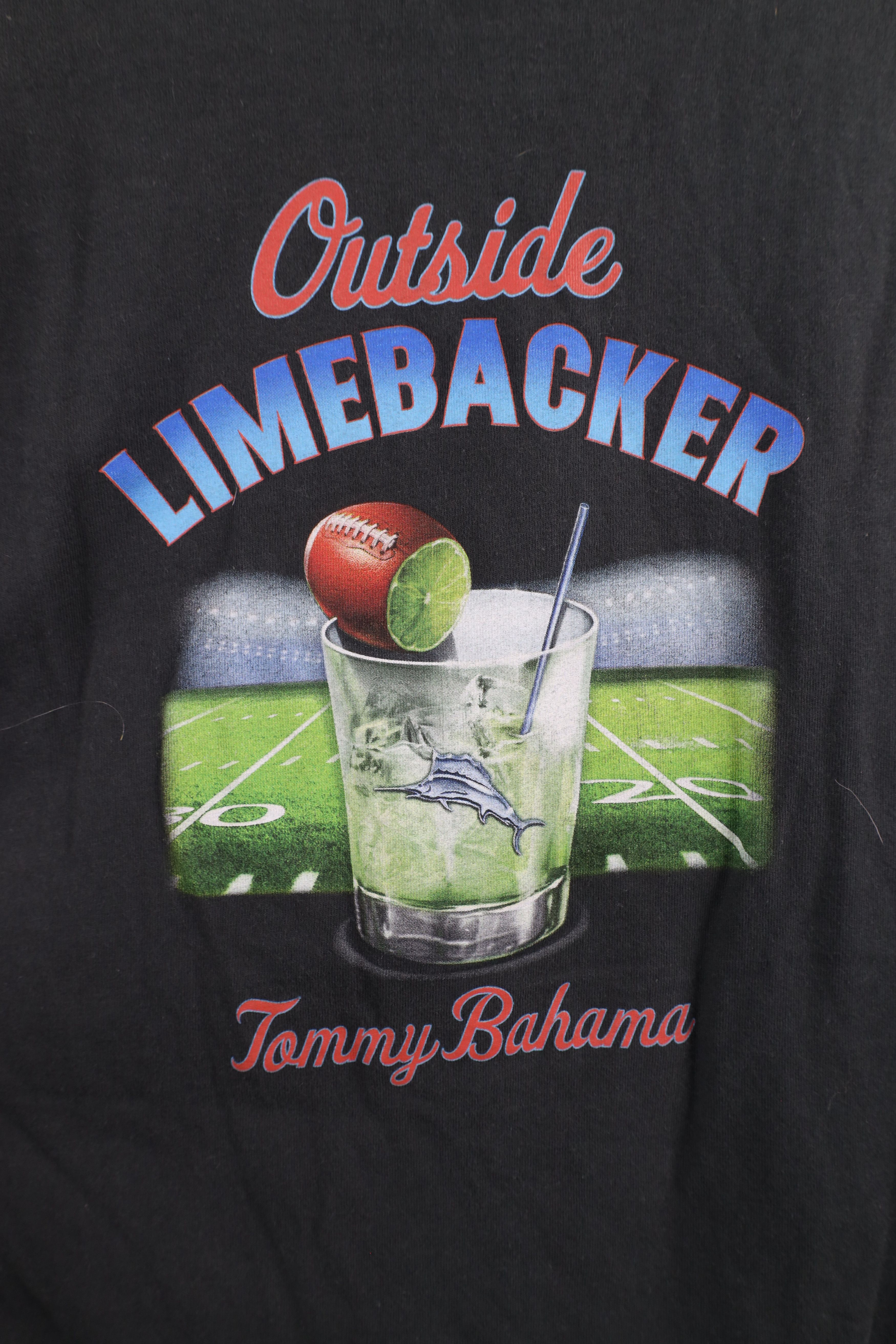 Tommy Bahama × Vintage Vintage Y2K Tommy Bahama Relax Football Drink T-Shirt Gray Size US L / EU 52-54 / 3 - 9 Thumbnail