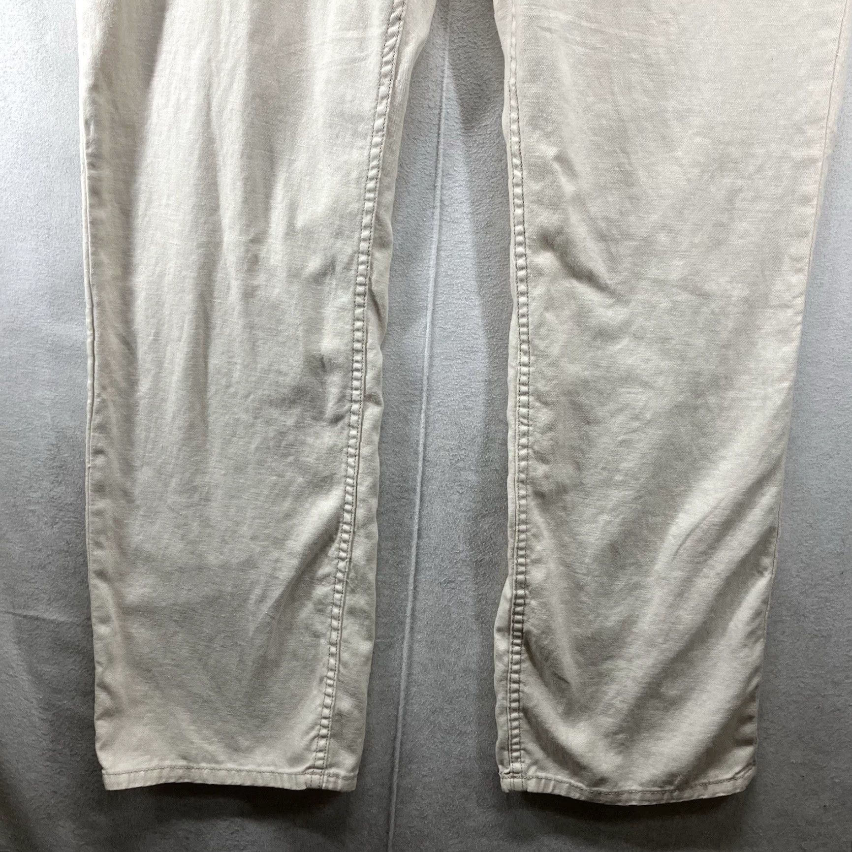 Tommy Bahama TOMMY BAHAMA Linen Blend Pants Casual Beachy Outdoor Khakis Regular 42x33 Light Beige Mens Size US 40 / EU 56 - 5 Thumbnail