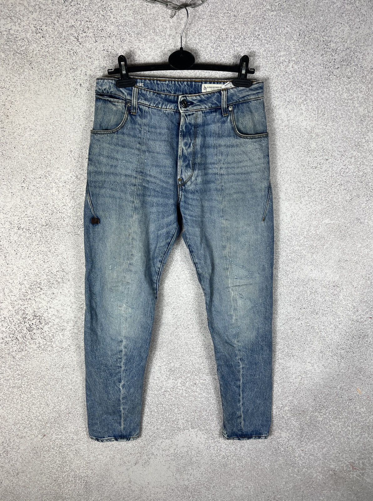 G-Star Men's G-Star Raw Lanc Straight 3D Tapered Jeans Blue Denim Size US 32 / EU 48 - 2 Thumbnail