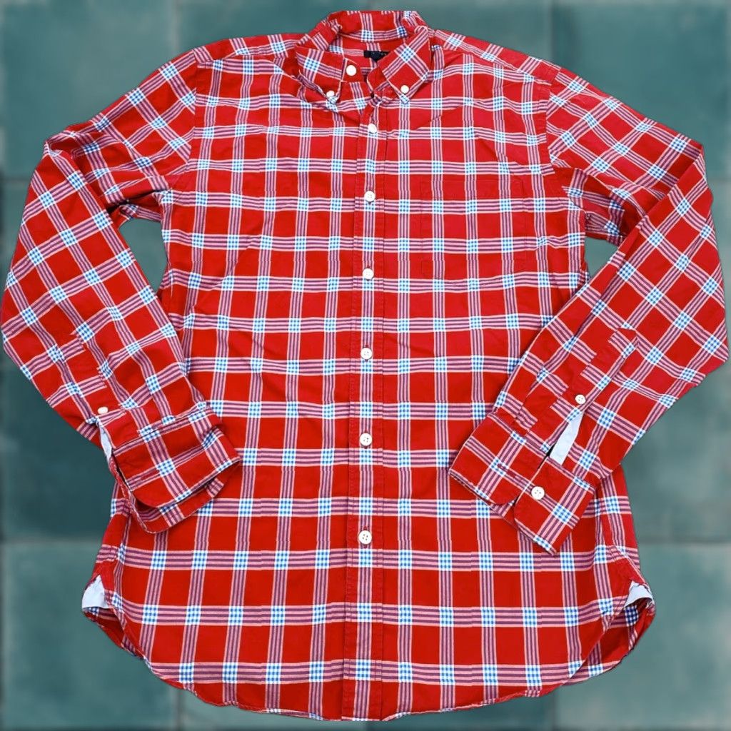 J.Crew VINTAGE J.Crew Shirt Men’s Small Red Plaid Tartan Long Sleeve Button-Down Pocket Men Size US S / EU 44-46 / 1 - 1 Thumbnail