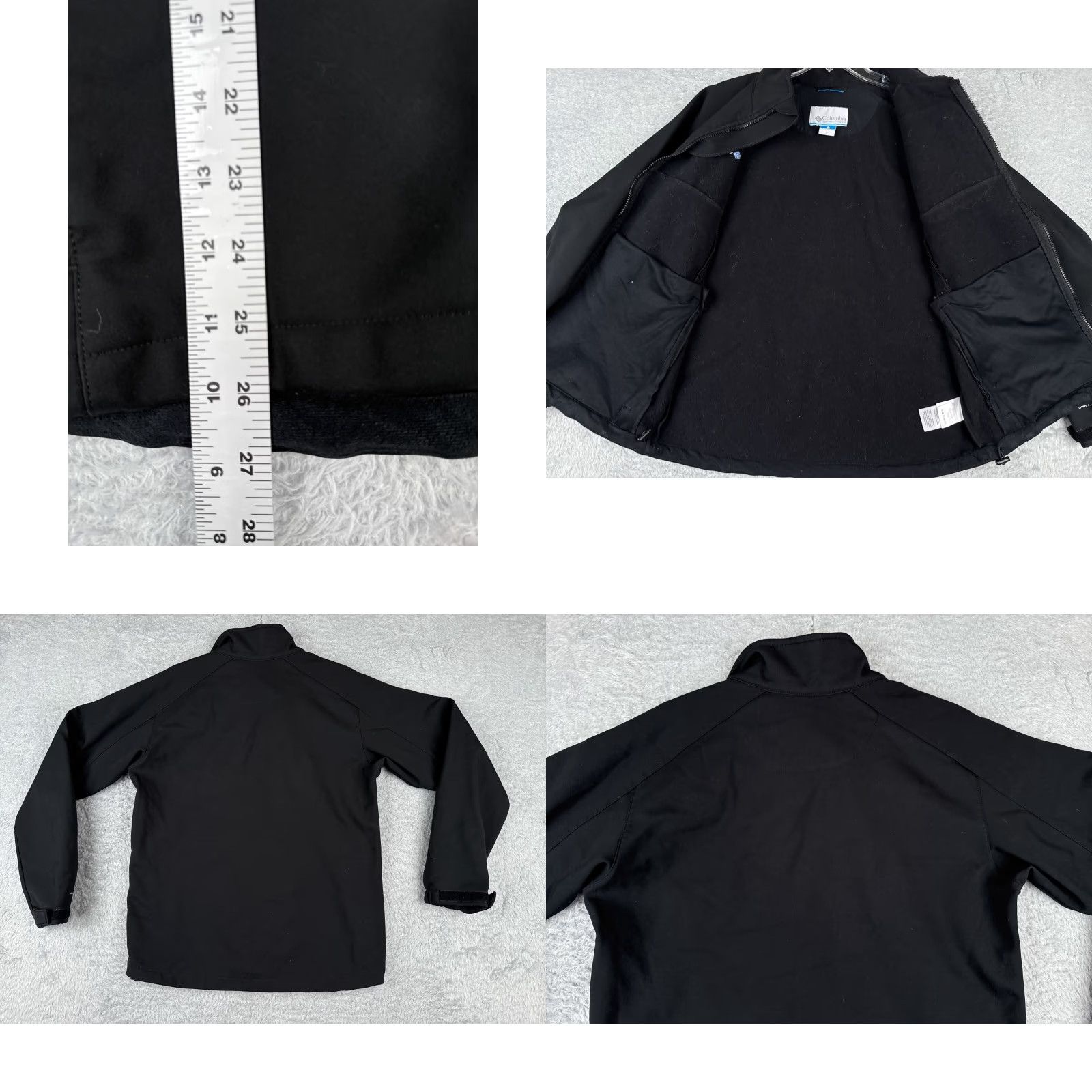 Vintage Columbia Jacket Womens Medium Black Full Zip Softshell Mock Neck Polyester Size M / US 6-8 / IT 42-44 - 9 Thumbnail