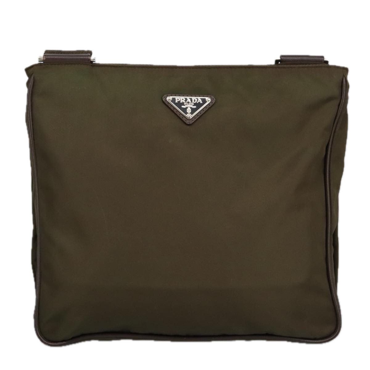 Prada PRADA Shoulder Bag Nylon Khaki Brown Silver Size ONE SIZE - 3 Thumbnail