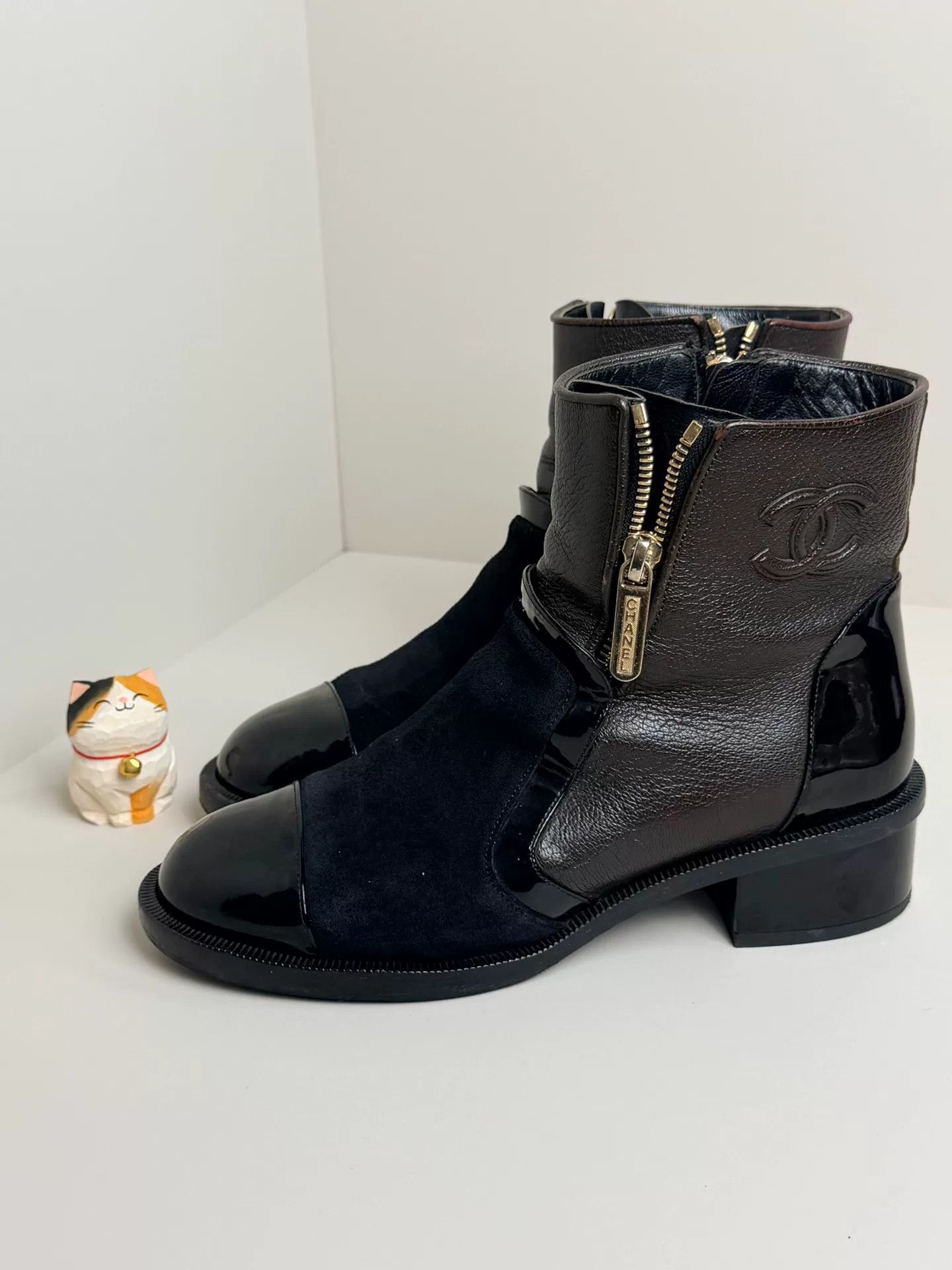 Chanel Chanel Patchwork Black Boots us_5-5 Women Size US 5.5 / IT 35.5 - 1 Thumbnail