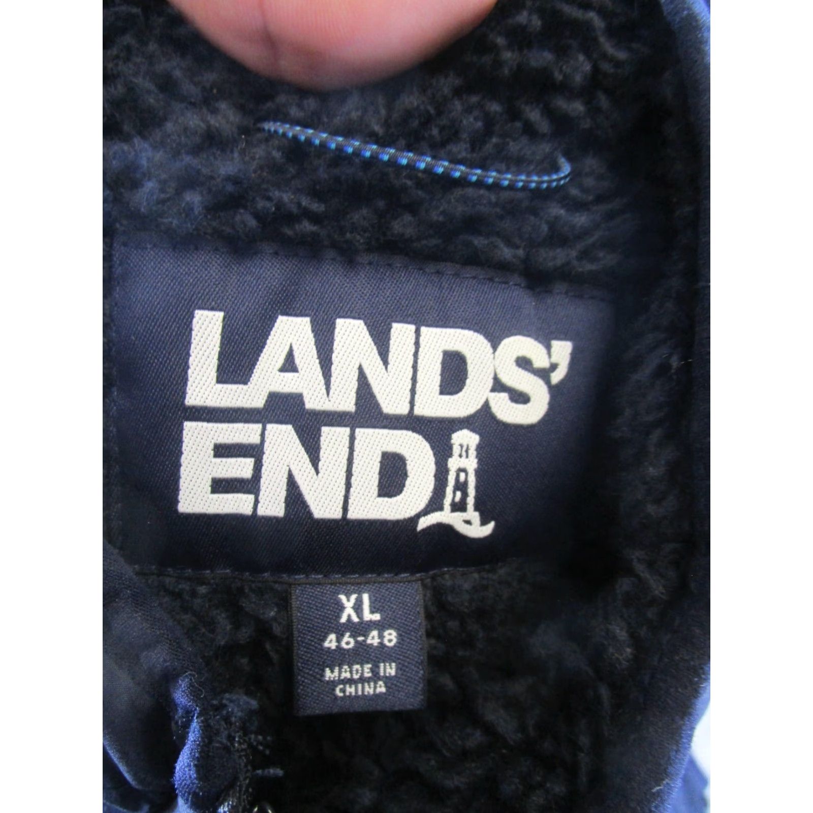 Lands' End Lands' End Vest Mens XL Navy Blue Sherpa Outdoor Windbreaker Zip Short Casual Travel Size US XL / EU 56 / 4 - 6 Thumbnail