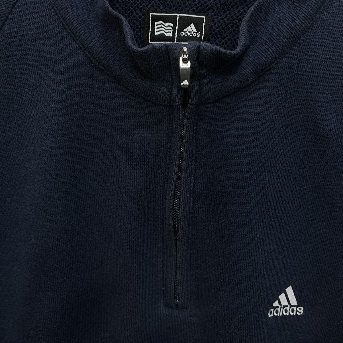 Adidas Vintage adidas y2k sweatshirt halfzip logo embroidery rare! Size US M / EU 48-50 / 2 - 5 Thumbnail