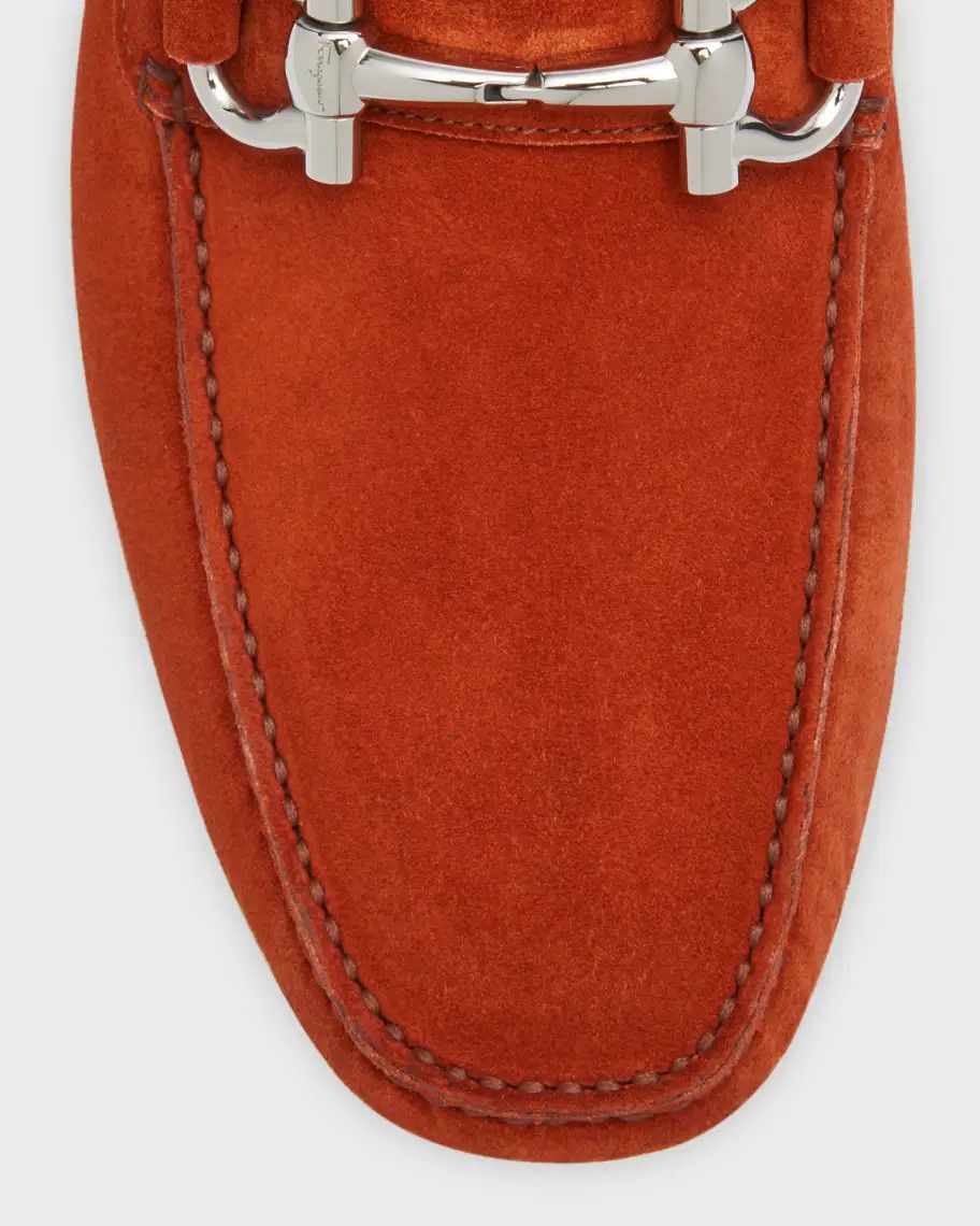 Salvatore Ferragamo o1s1rm0924 Parigi Eco Loafers in Red Size US 7 / EU 40 - 3 Thumbnail