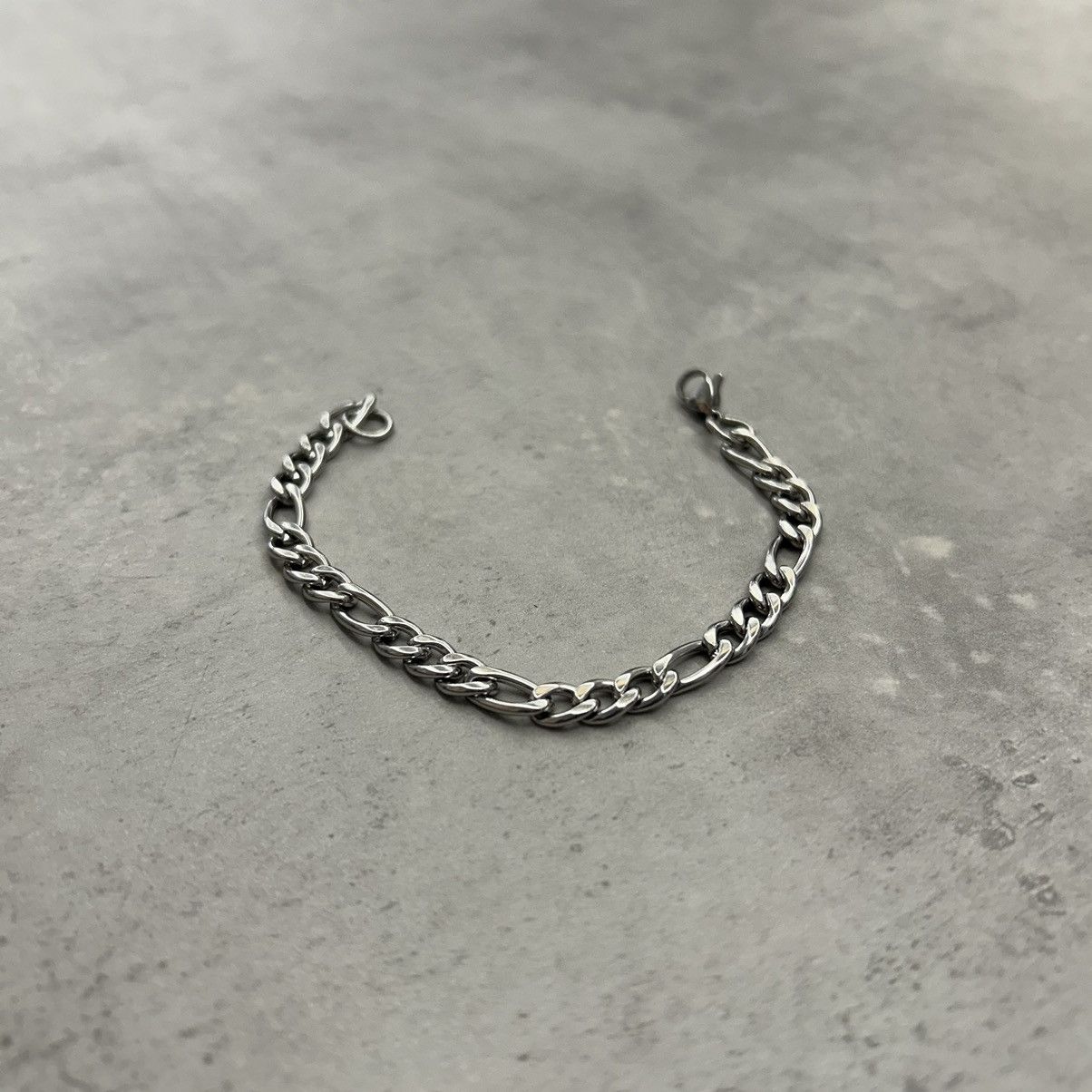 Vintage Y2K 2000s Figaro hip hop silver skater style bracelet Size ONE SIZE - 2 Thumbnail