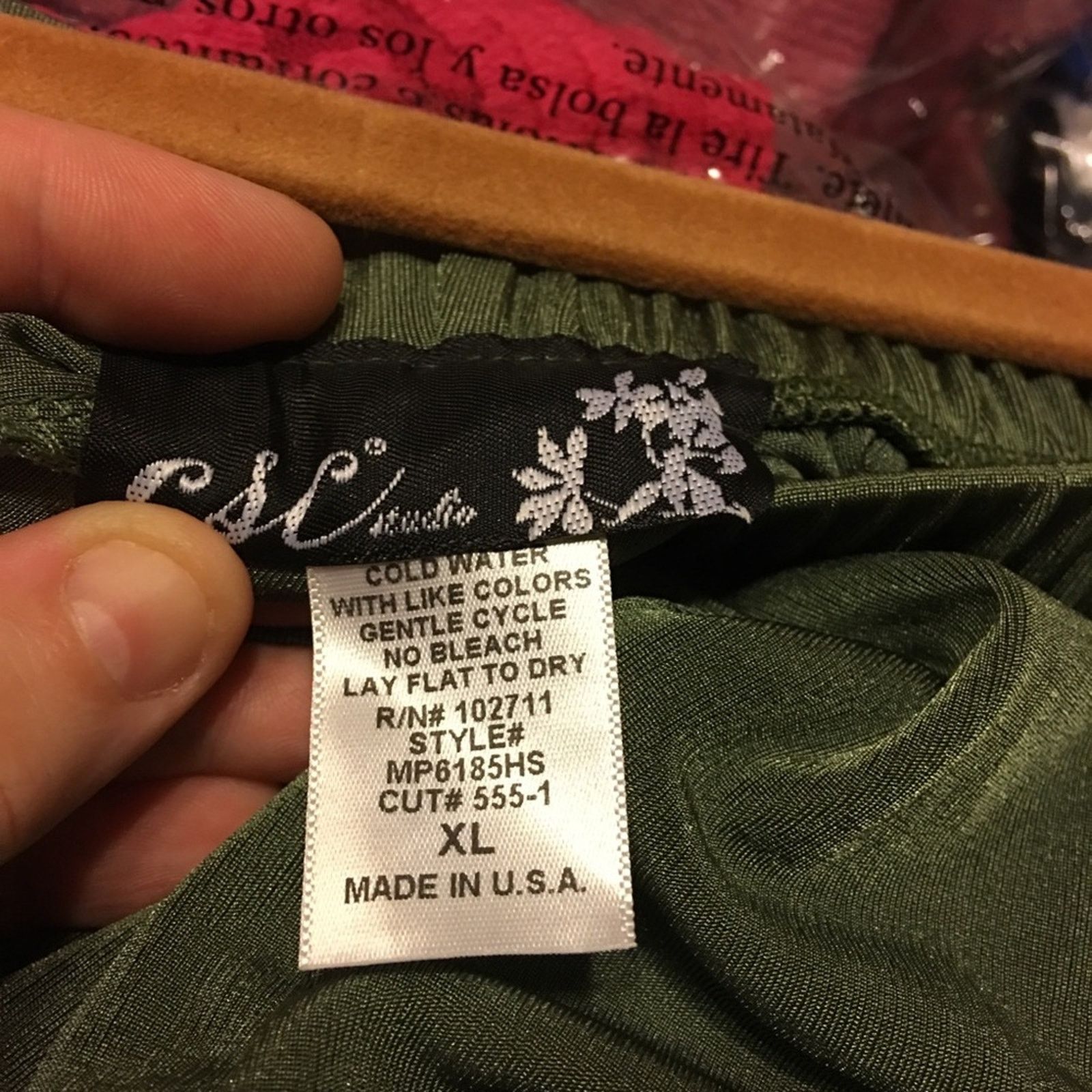 Other CSC Studios green wide leg comfort palazzo pants Size 34" / US 12 / IT 48 - 4 Thumbnail