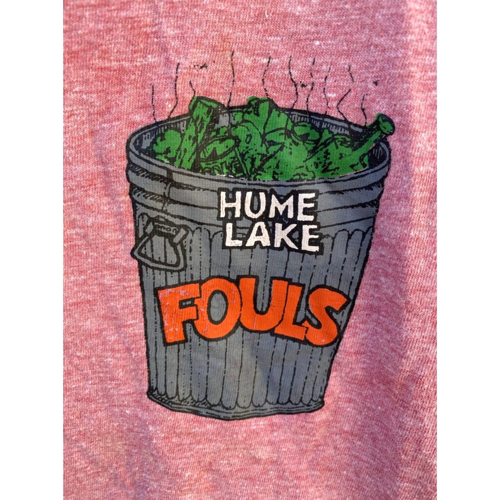 Vintage VINTAGE Hume Lake Fouls Ringer Tee T Shirt Trash Can Graphics Worn 70s 80s Size US S / EU 44-46 / 1 - 3 Thumbnail