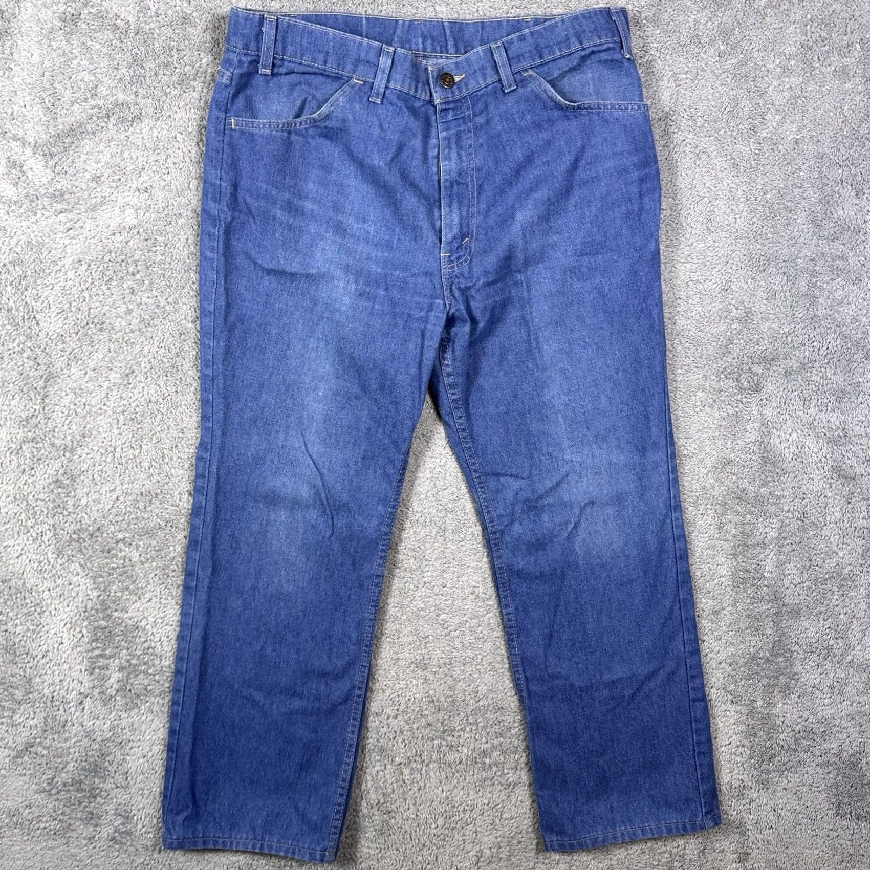 Levi's VINTAGE Levis Jeans Mens 36x27 Bootcut USA Made Orange Tab Denim 80s 1988 405 Size US 36 / EU 52 - 3 Thumbnail