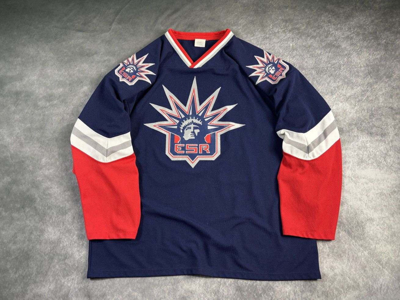Vintage Vintage Hockey Jersey New York Beer League Patches NHL Sport Size US L / EU 52-54 / 3 - 9 Thumbnail